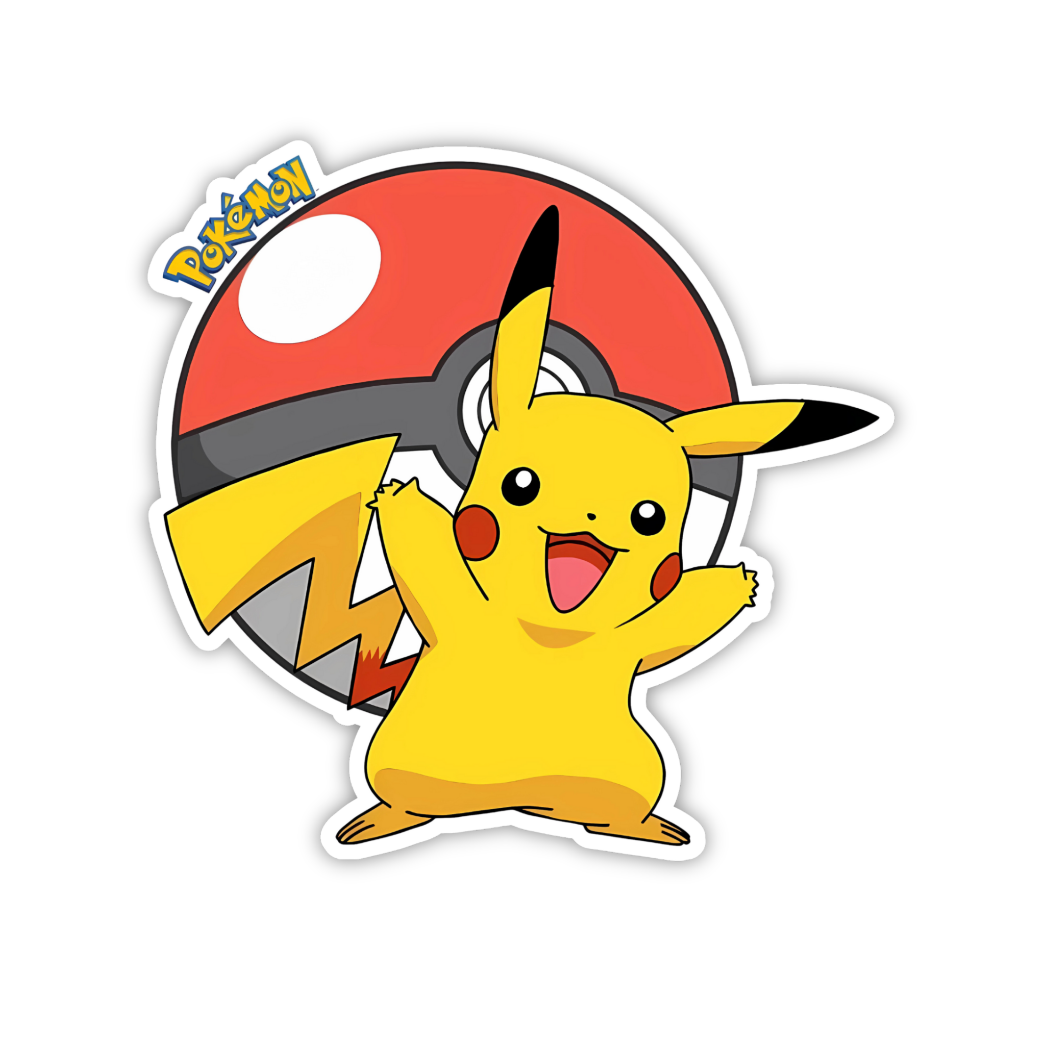 Pikachu Big Smile Face Sticker