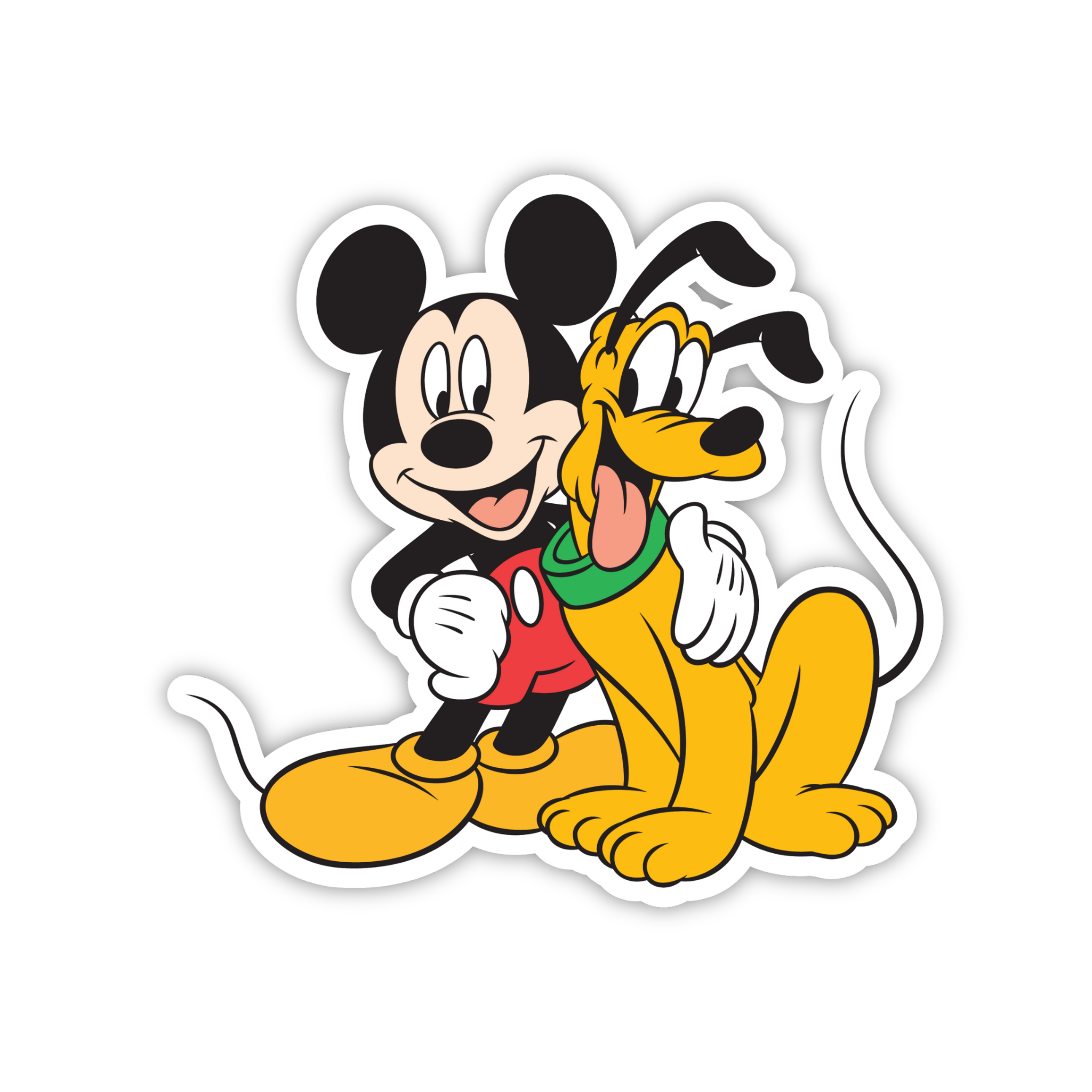 Mickey Pluto Hug Sticker