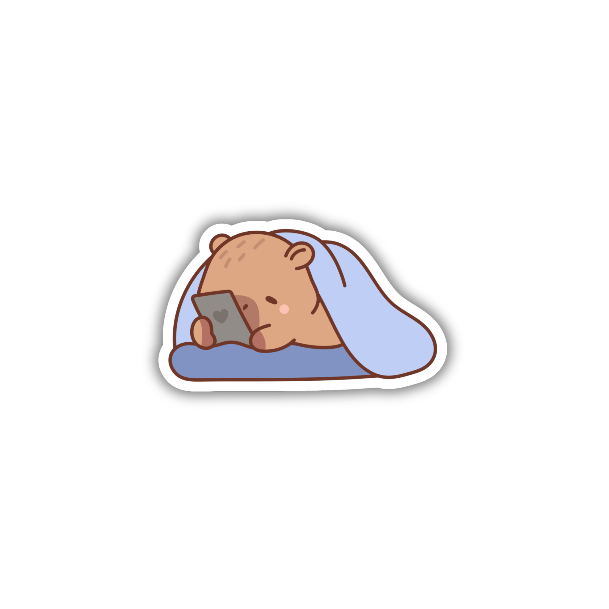 Capybara Cozy Blanket Sticker