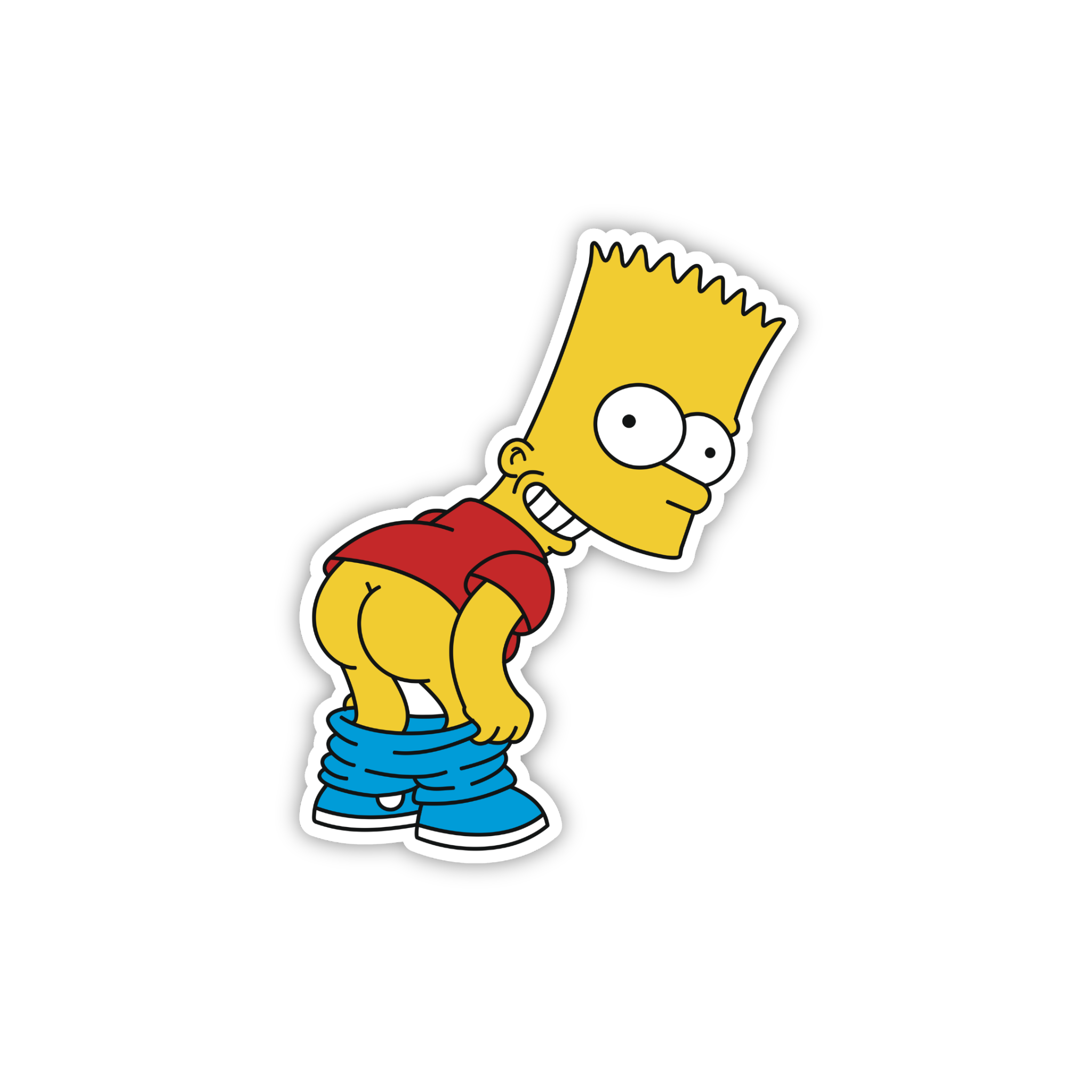 Animated Yellow Family Pose 12 Cartoon Sticker