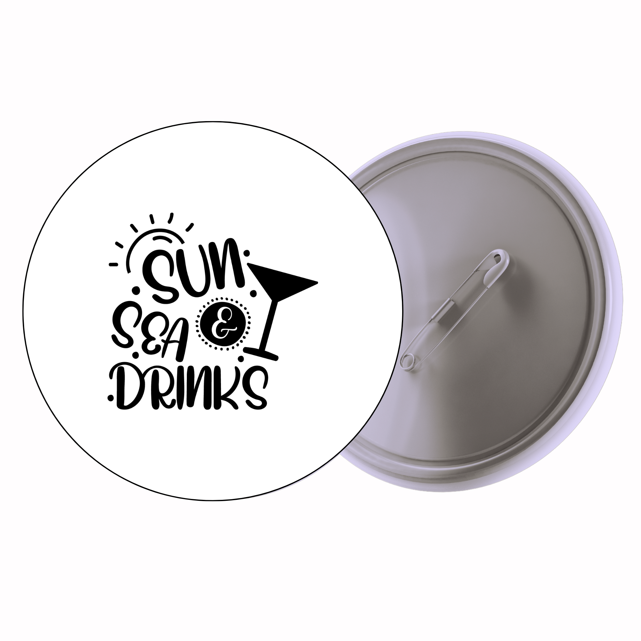 Classic Motivational Quote Pin Badge Design 136 | Minimal Typography Button Badge (2 Sizes)