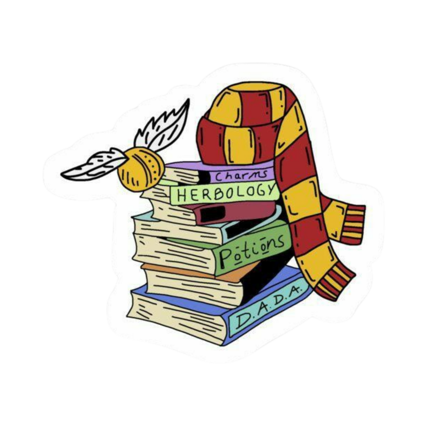 Harry Potter Stickers - Hogwarts Subject Stack with Scarf