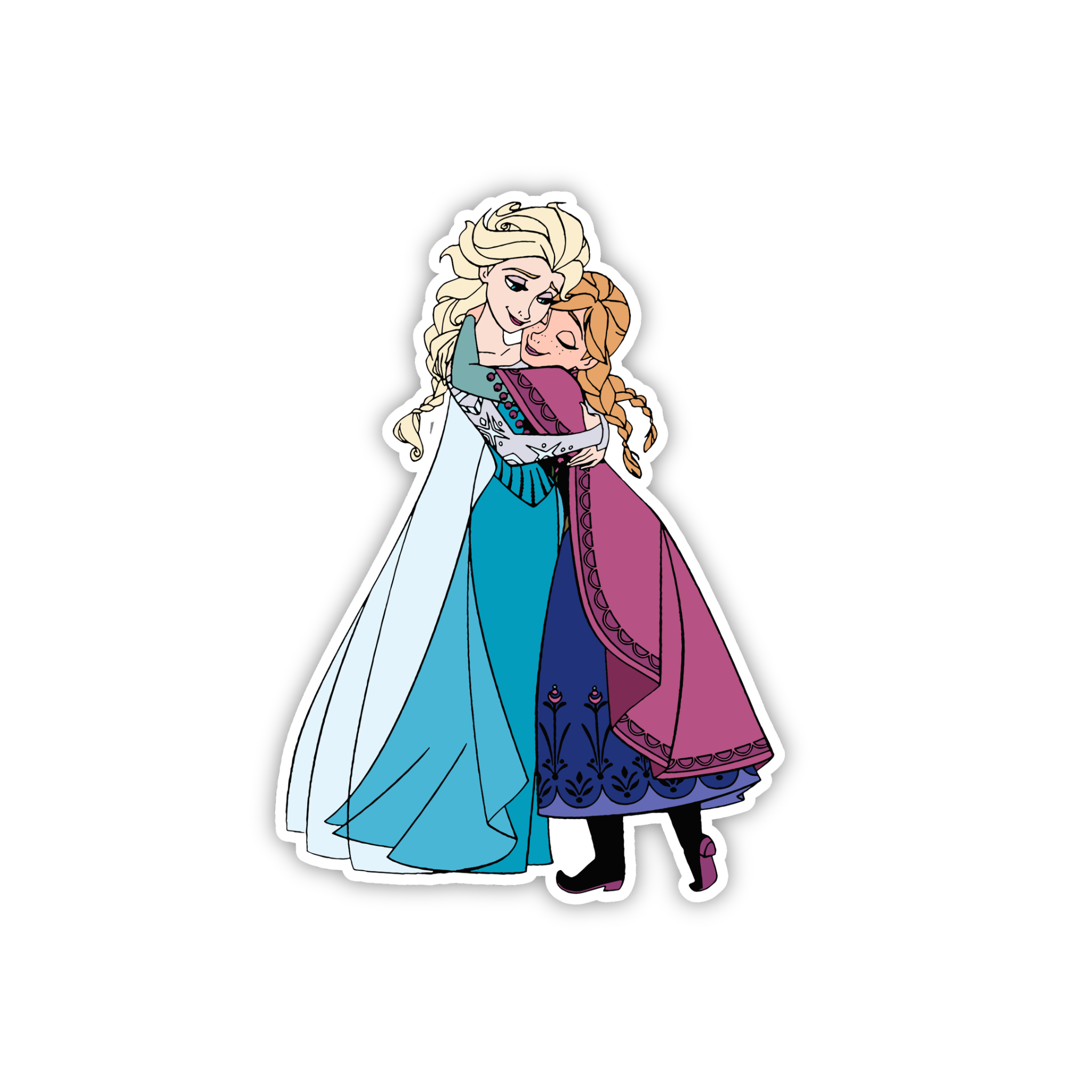 Elsa & Anna Standing Sticker