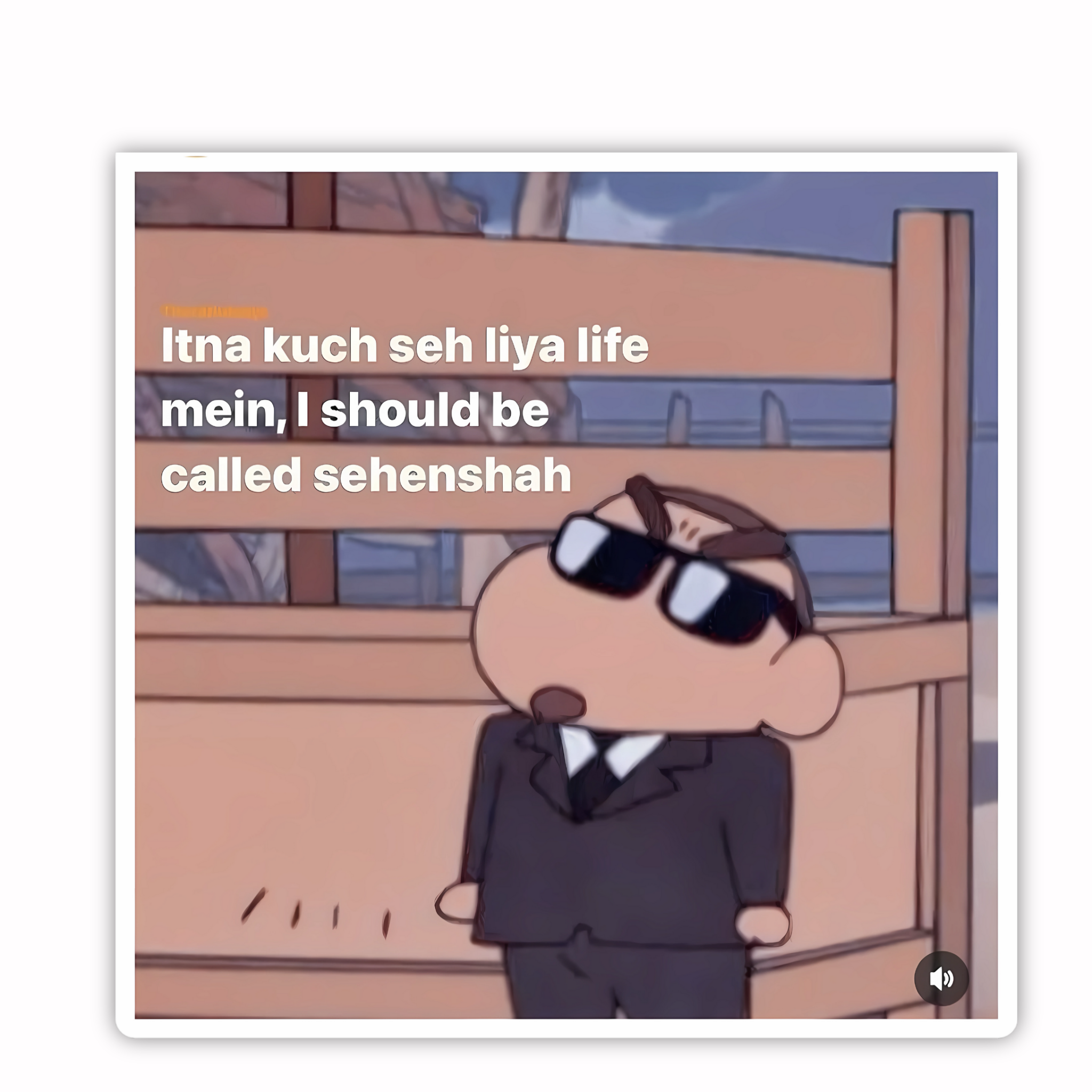 Shinchan Cool Walk Sticker
