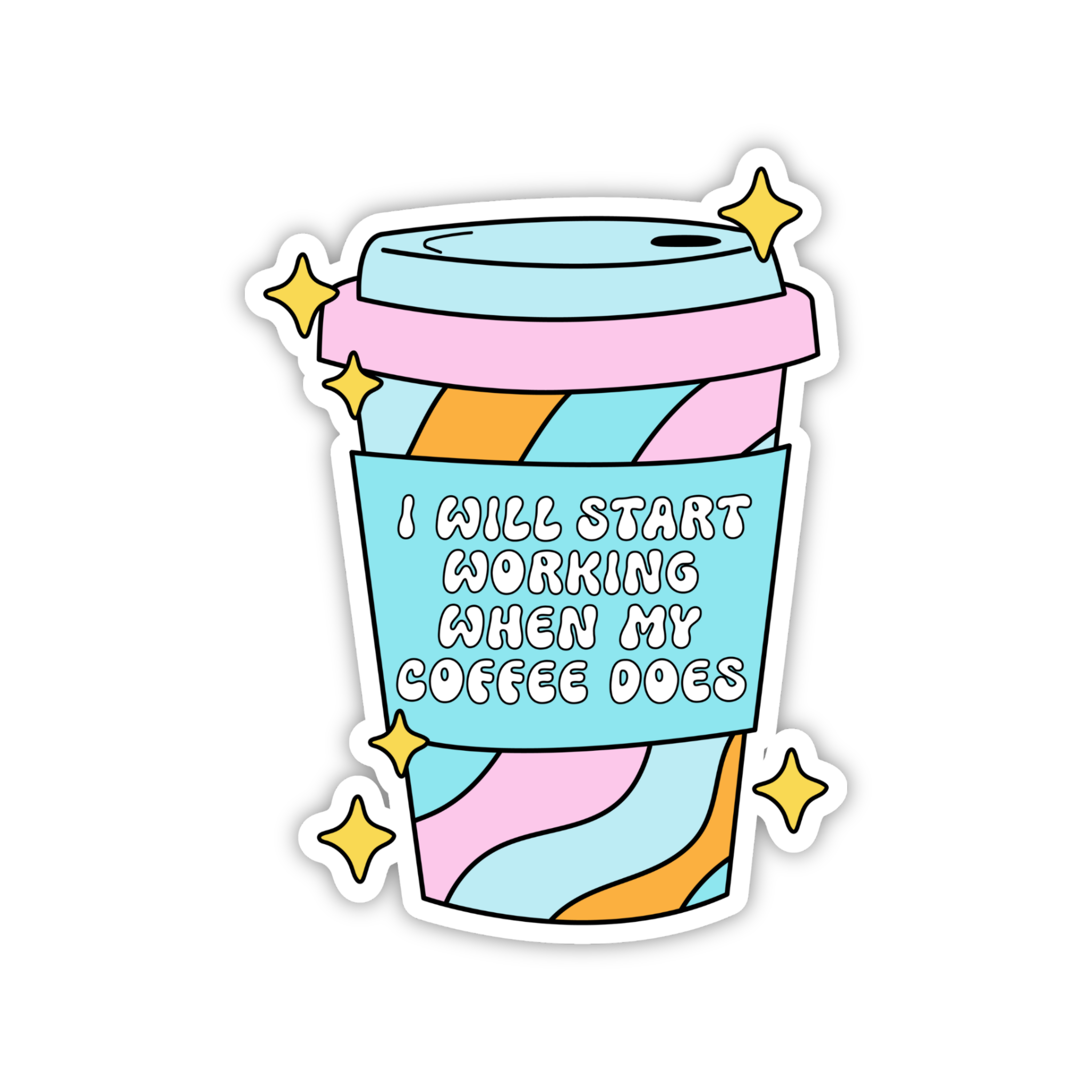 A Girl Starts Crying Where There Used To Be Coffee Sticker
