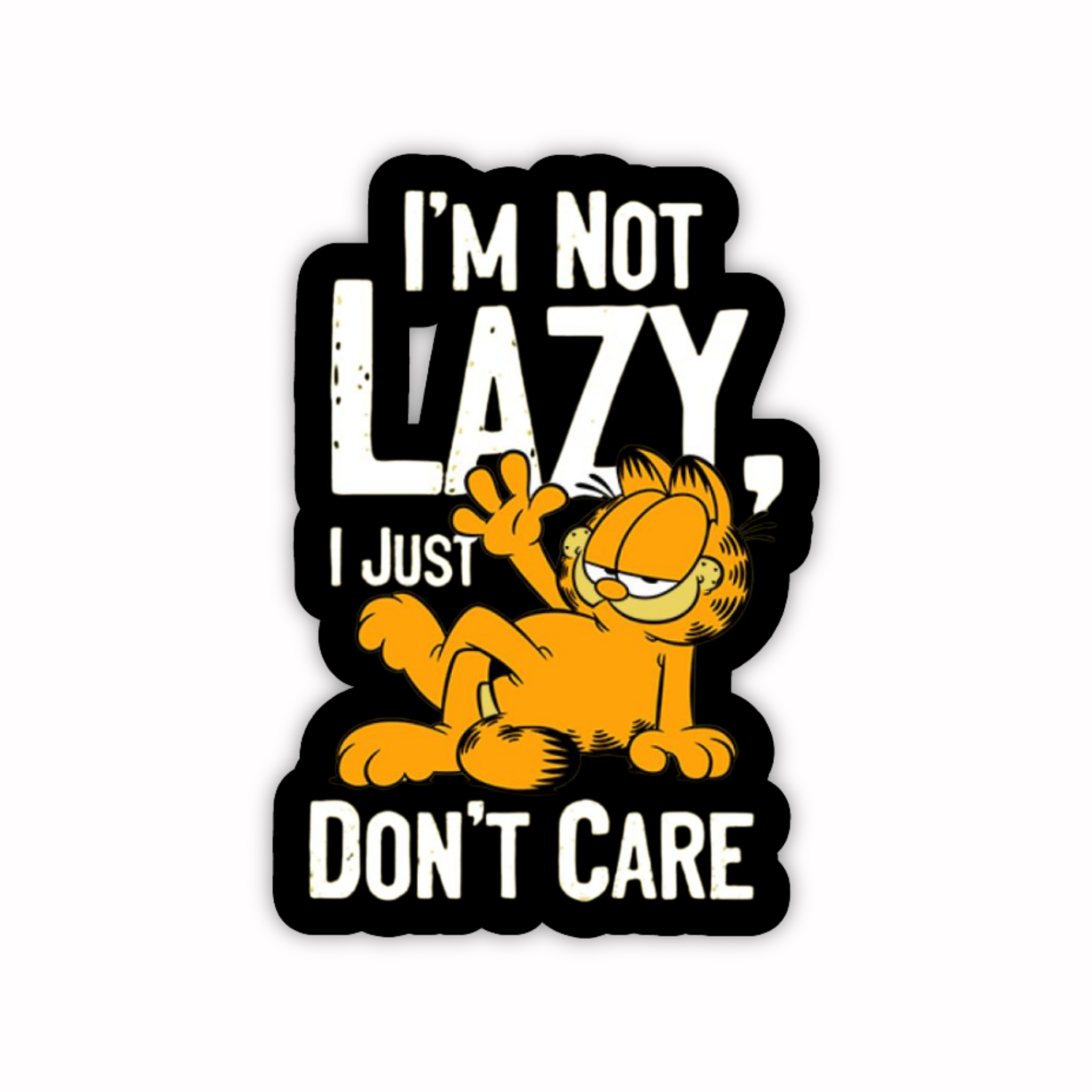 Garfield Not Lazy Quote Sticker