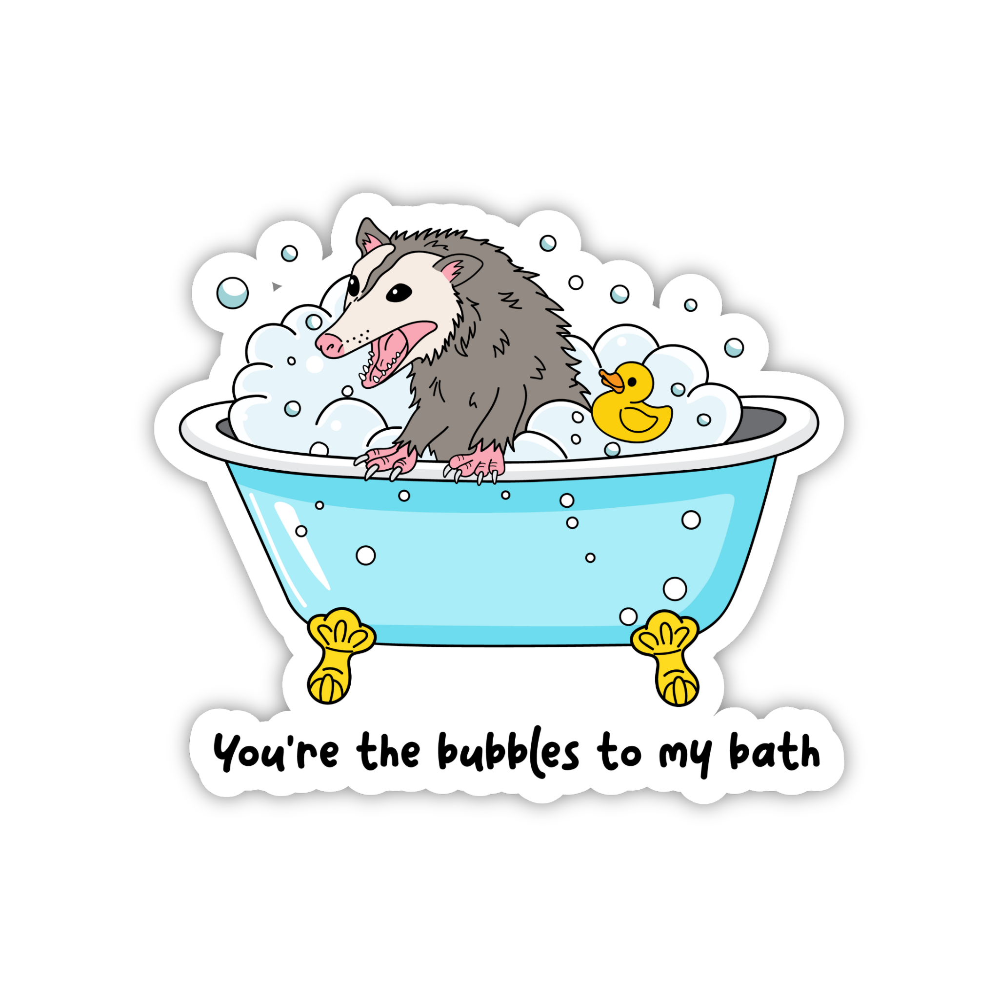 You're The Bubbles To My Bath Cute Couple Sticker