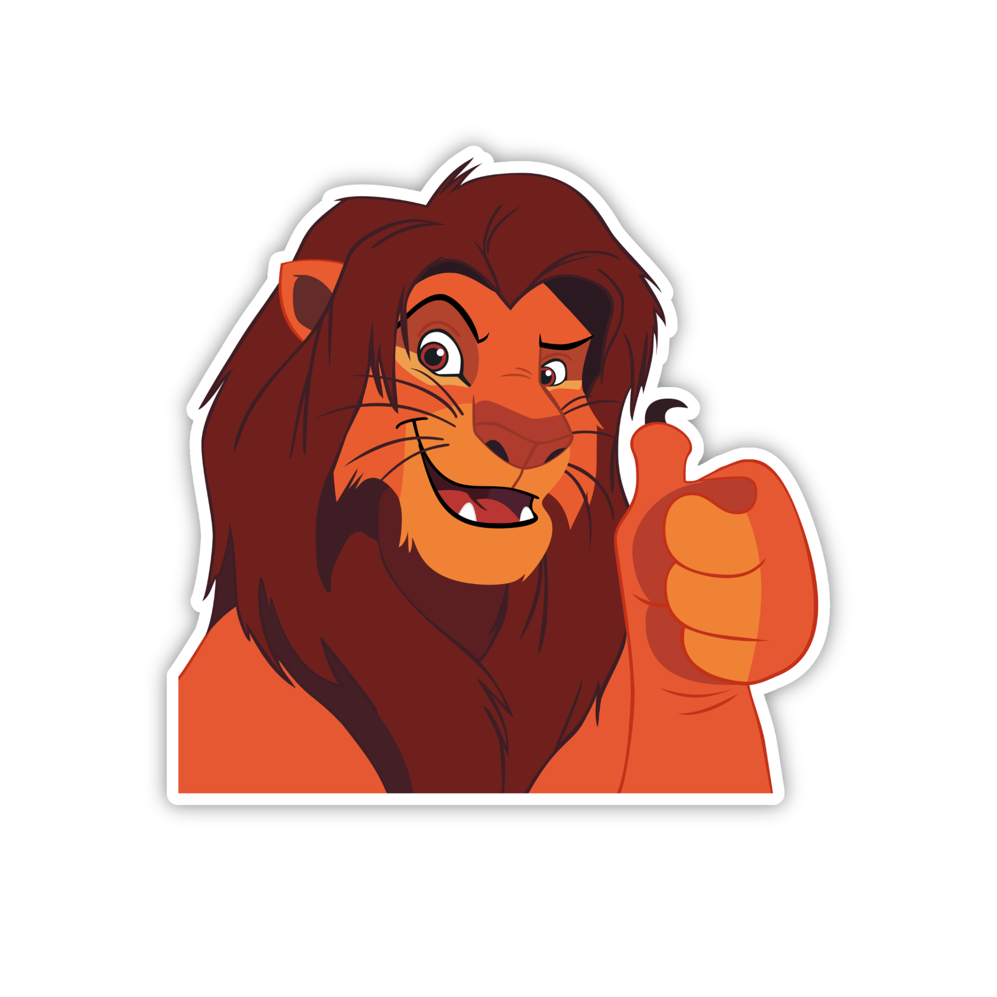 Mufasa Thumbs Up Graphic Sticker