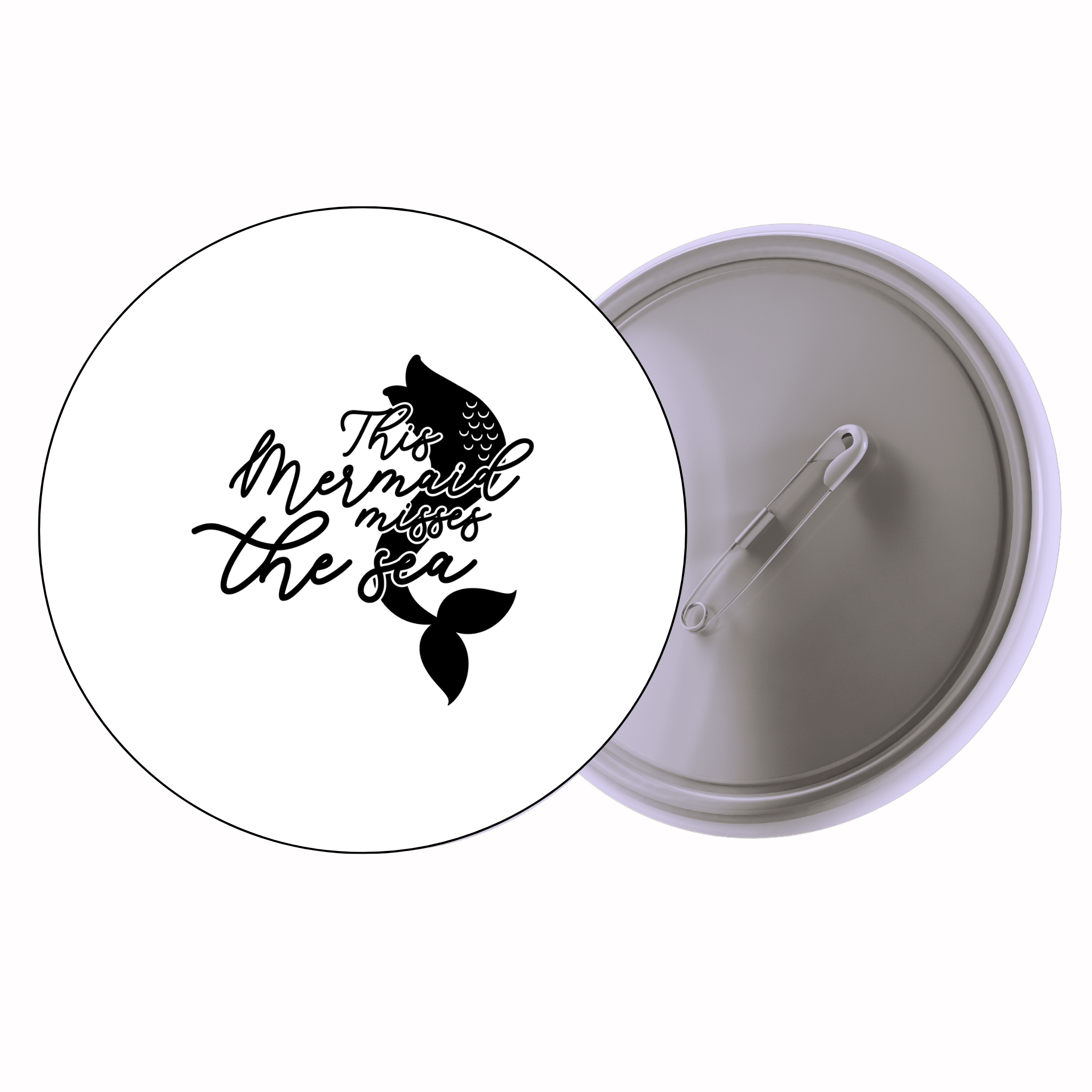 Classic Motivational Quote Pin Badge Design 144 | Minimal Typography Button Badge (2 Sizes)