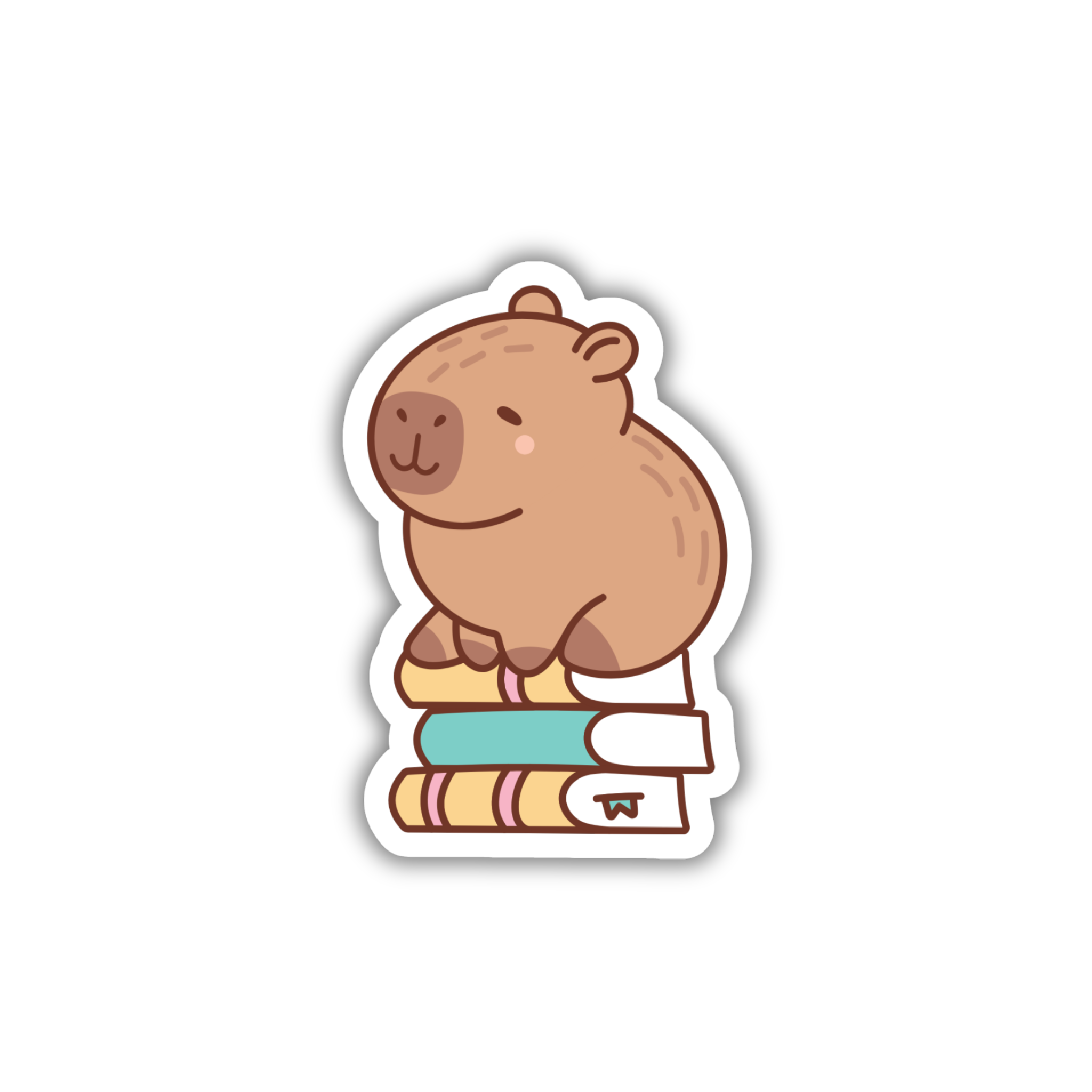 Capybara Desk Work Sticker