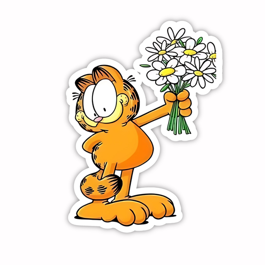 Garfield Stickers - Flower Surprise Garfield