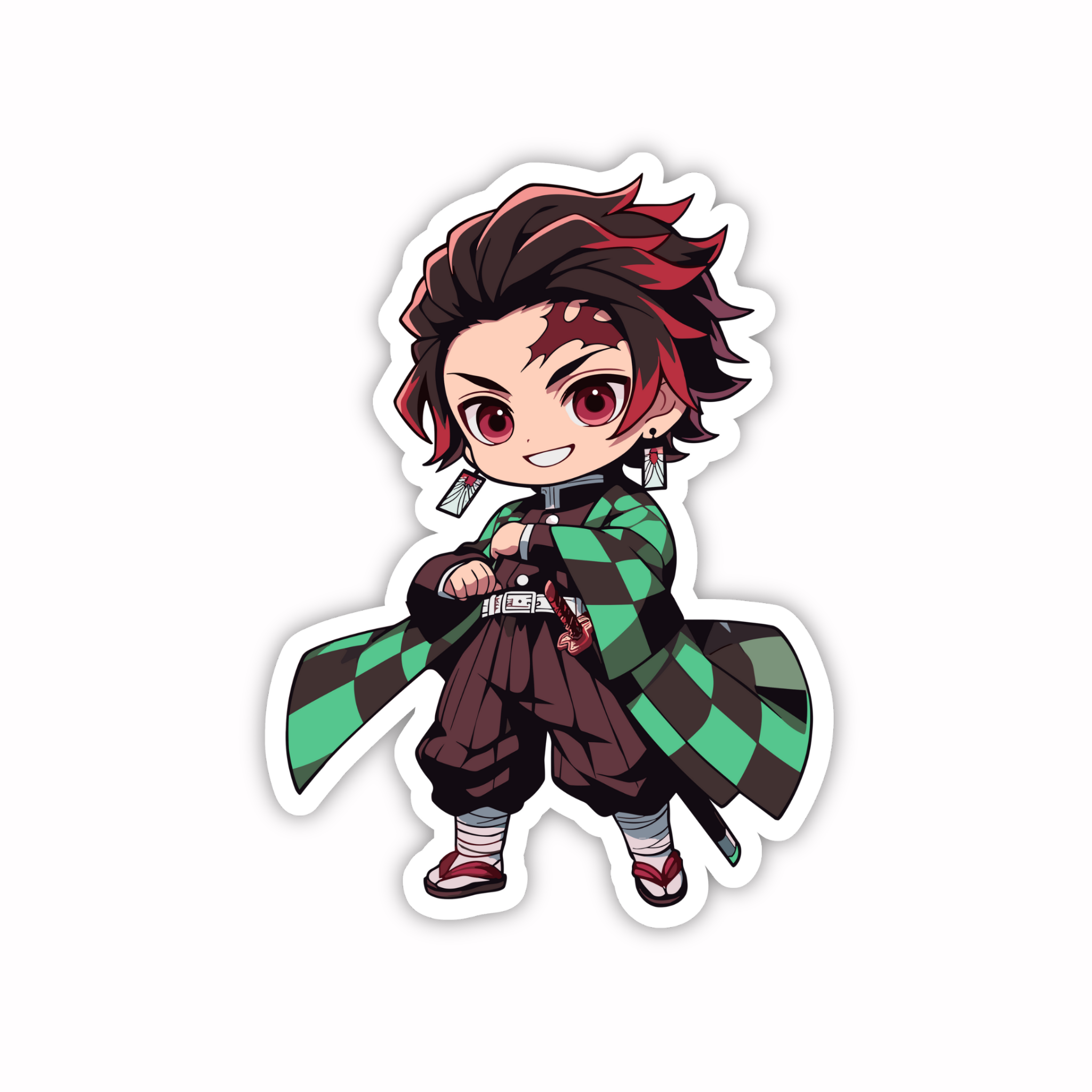 Tanjiro Water Breathing Pose Sticker