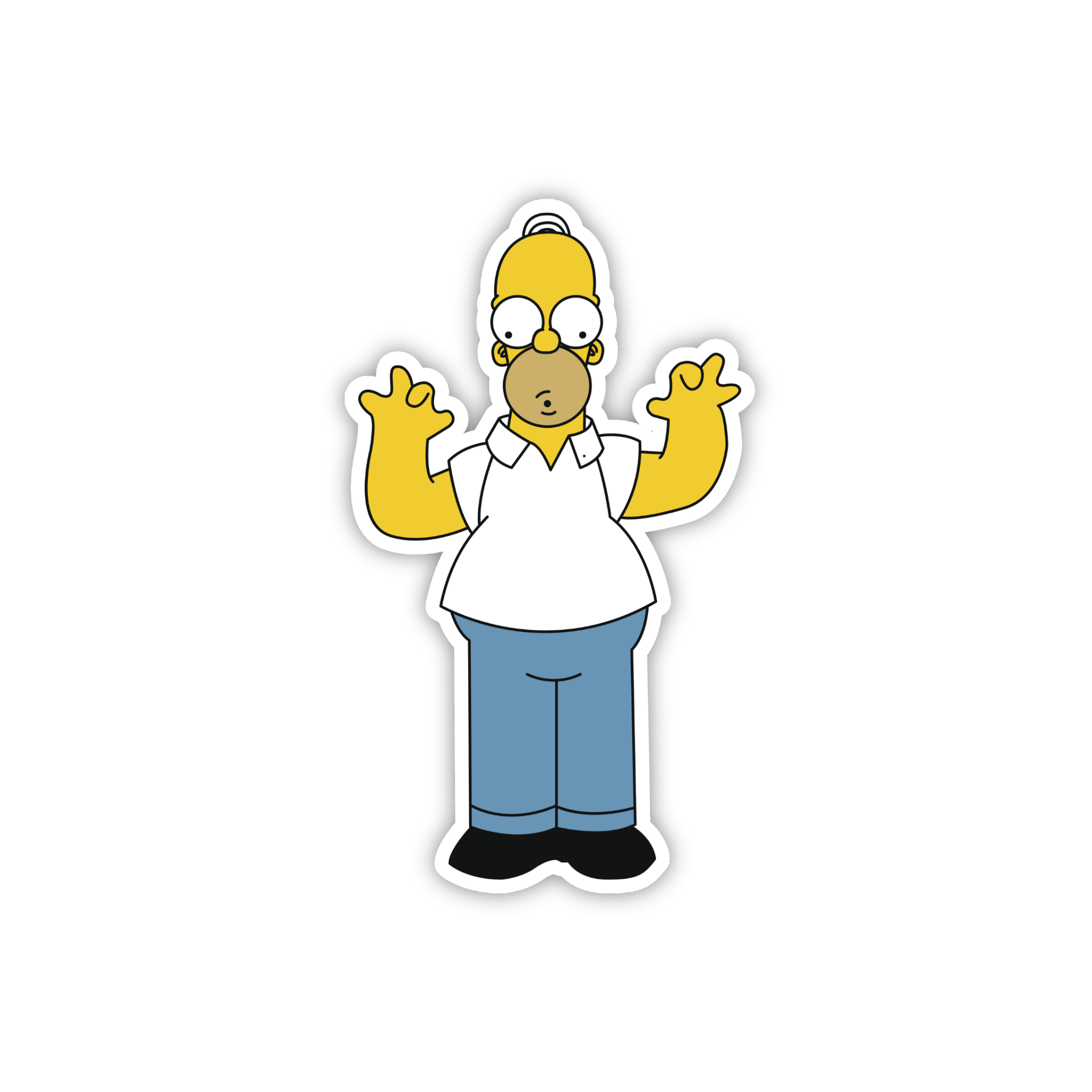 Animated Yellow Family Pose 14 Cartoon Sticker