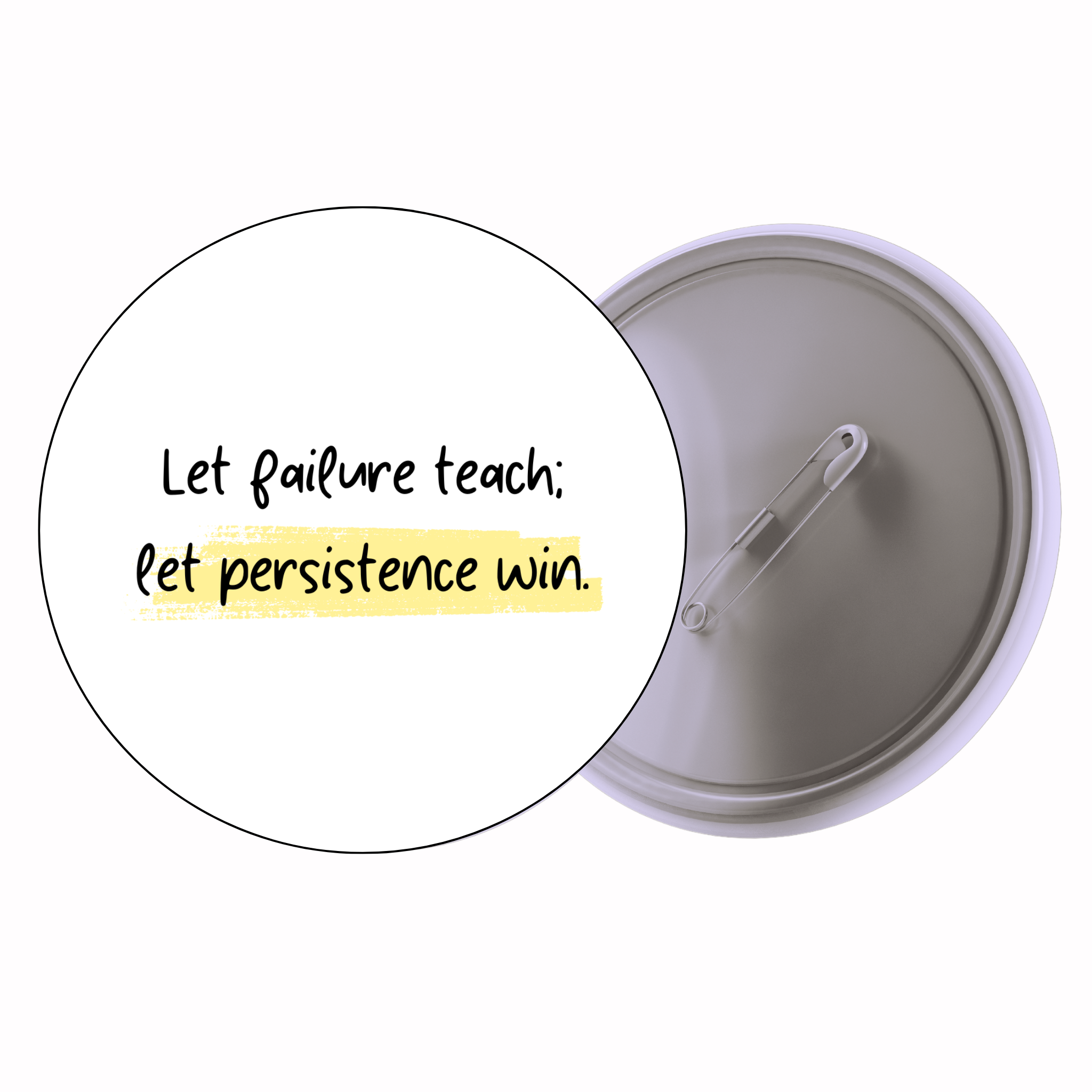 Let Failure Teach, Let Persistence Win | Colorful Quote Badge