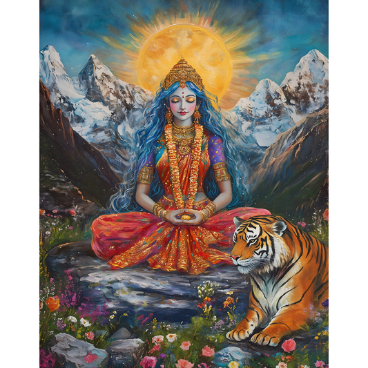 Durga Mata Poster – Hindu Goddess Wall Art | Divine Shakti Spiritual Print – Durga mata 7