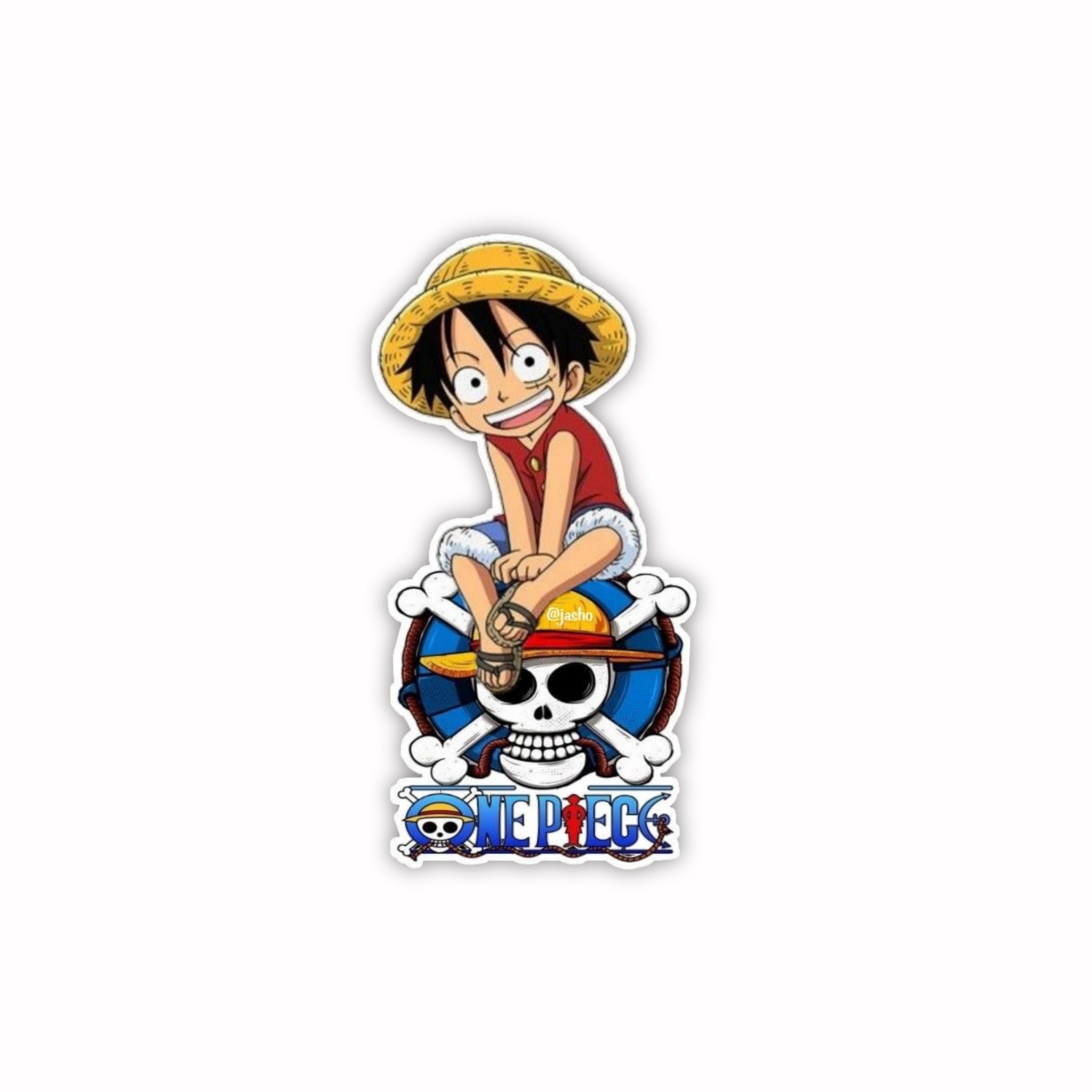 Mini Luffy Pirate Badge Sticker