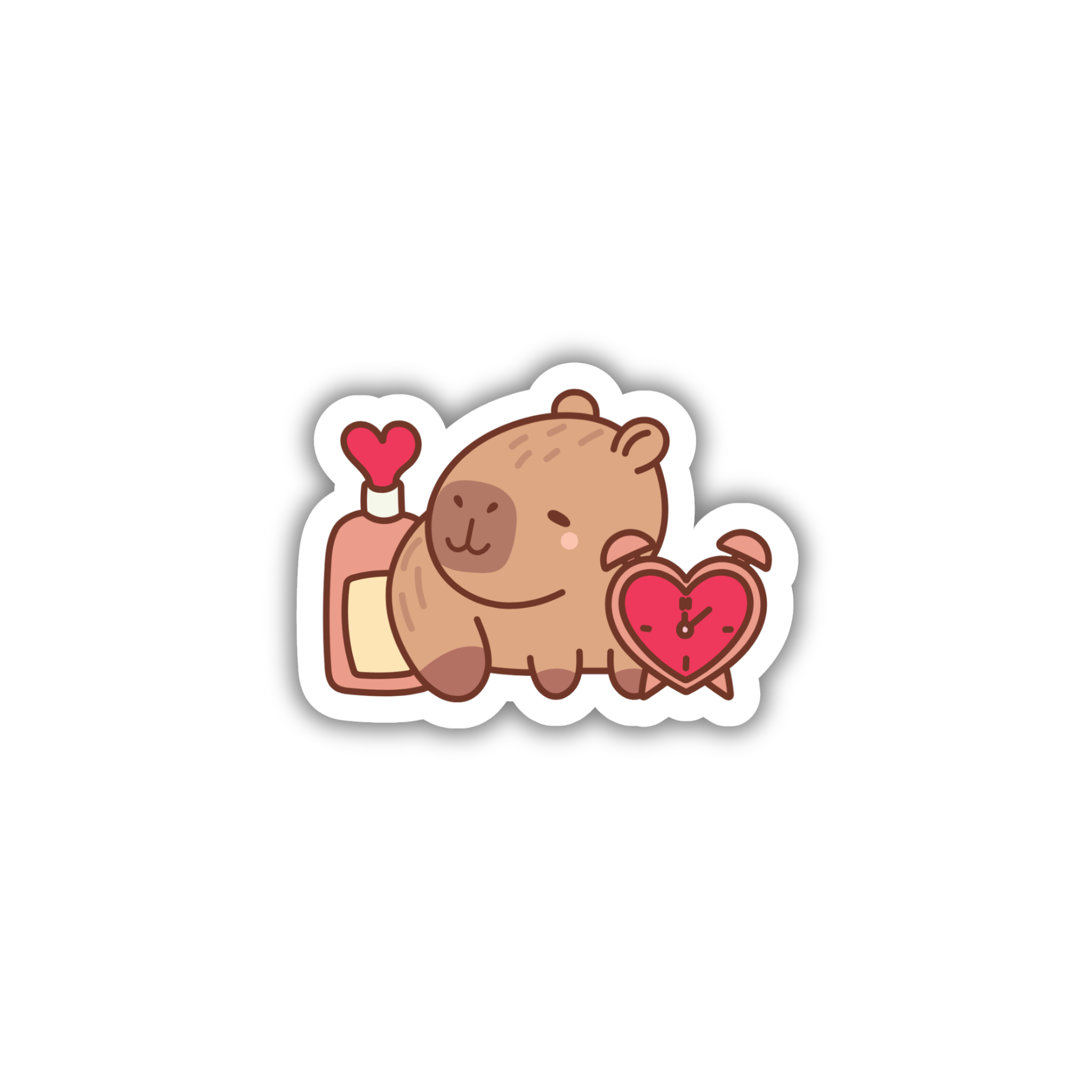 Capybara Love Hearts Sticker
