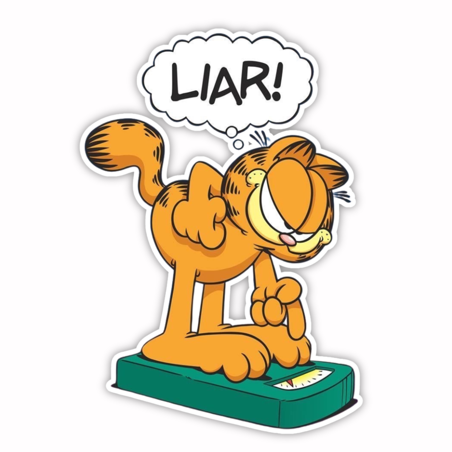 Garfield Stickers - Liar Scale Garfield