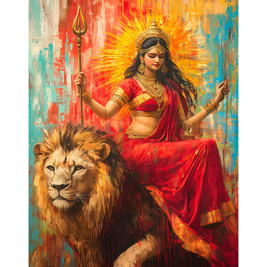 Durga Mata Poster – Hindu Goddess Wall Art | Divine Shakti Spiritual Print – Durga mata 6