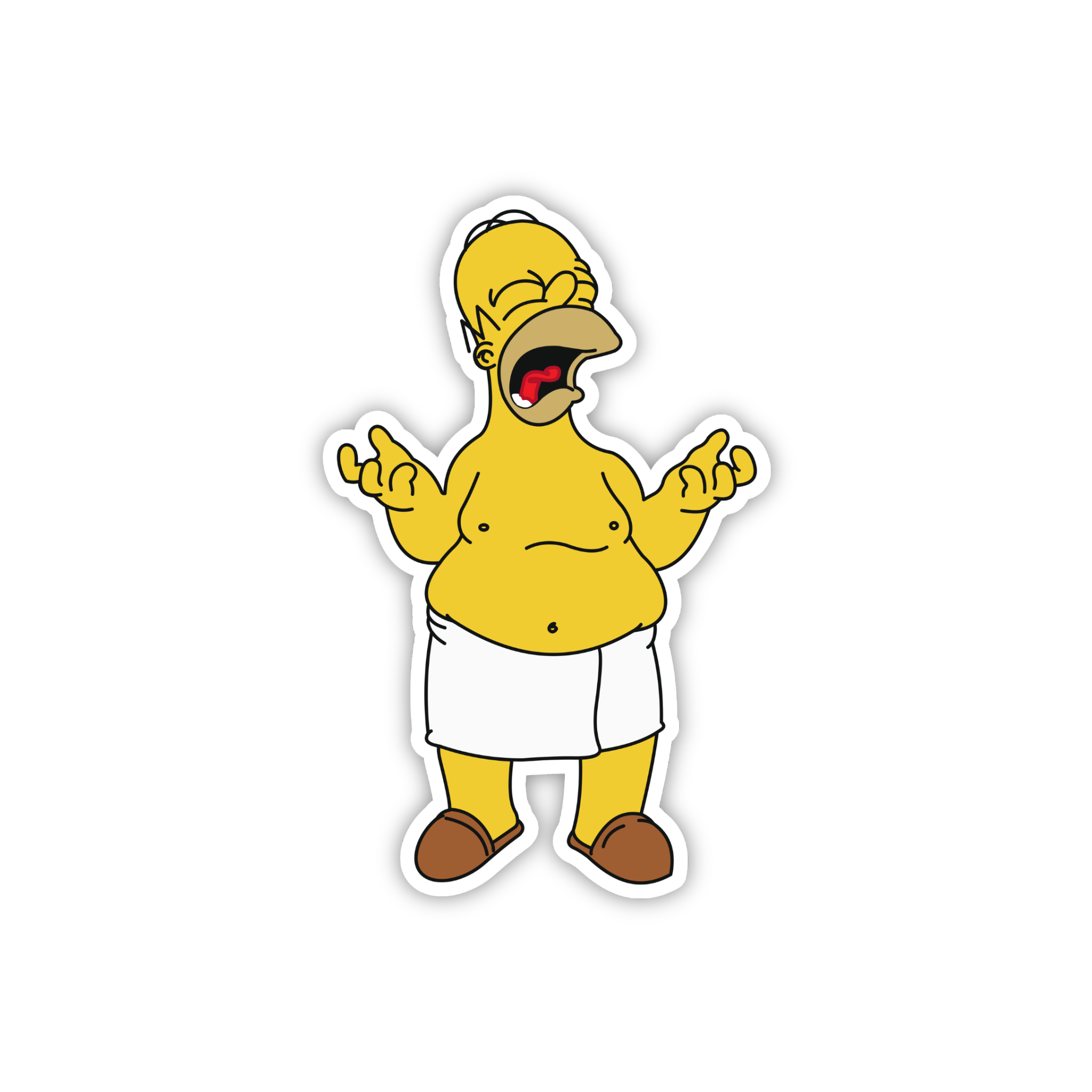 Animated Yellow Family Pose 15 Cartoon Sticker