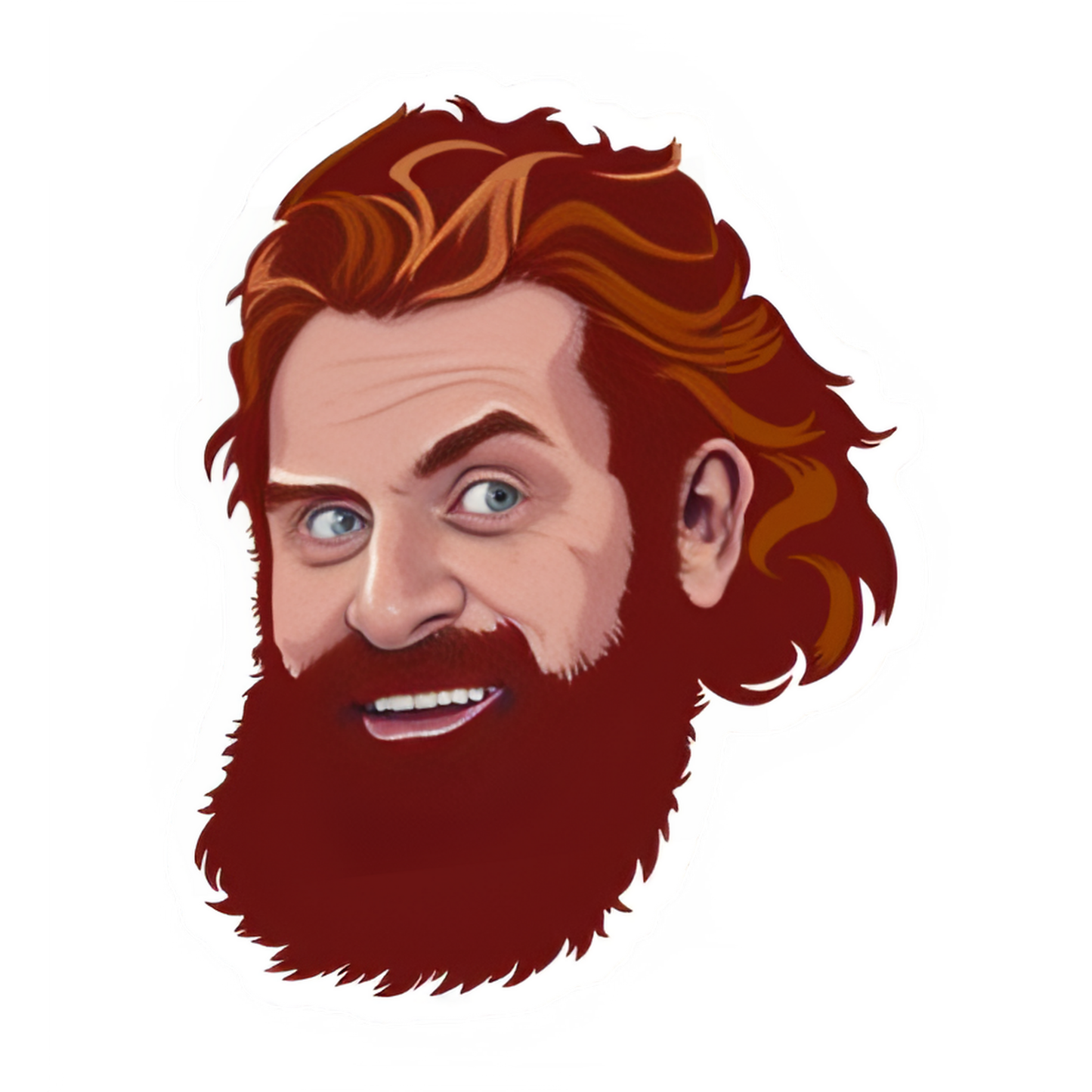 Game of Thrones Stickers - Red Beard Smirking Man