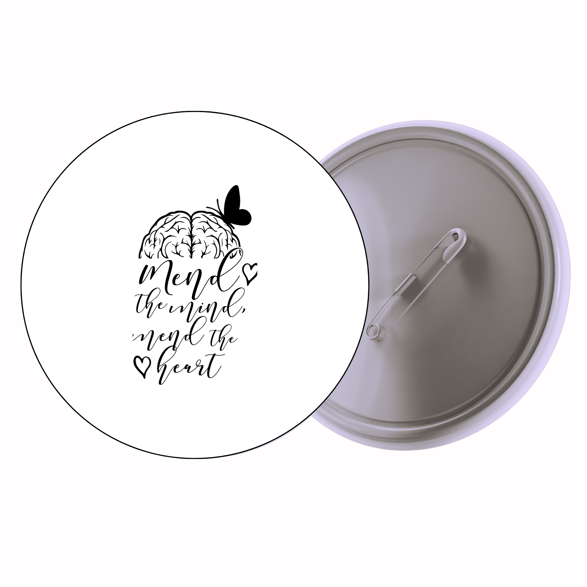 Classic Motivational Quote Pin Badge Design 167 | Minimal Typography Button Badge (2 Sizes)