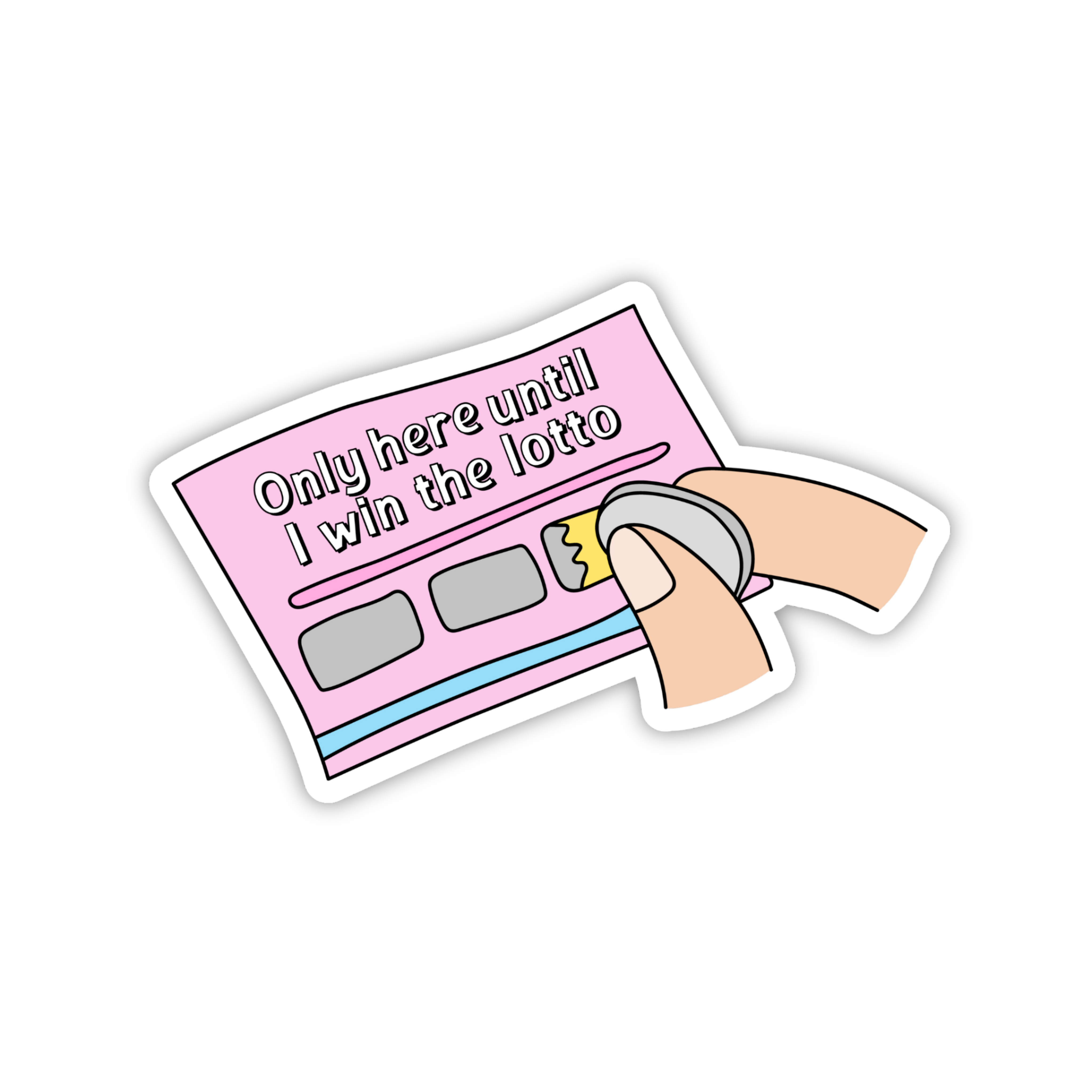 Only Dead Fish Go With The Flow Ticket Sticker