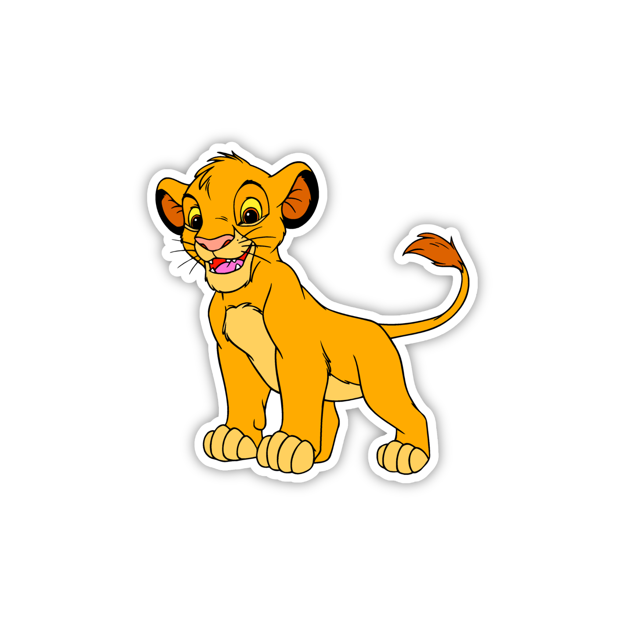 Simba Smiling Cub Pose Sticker