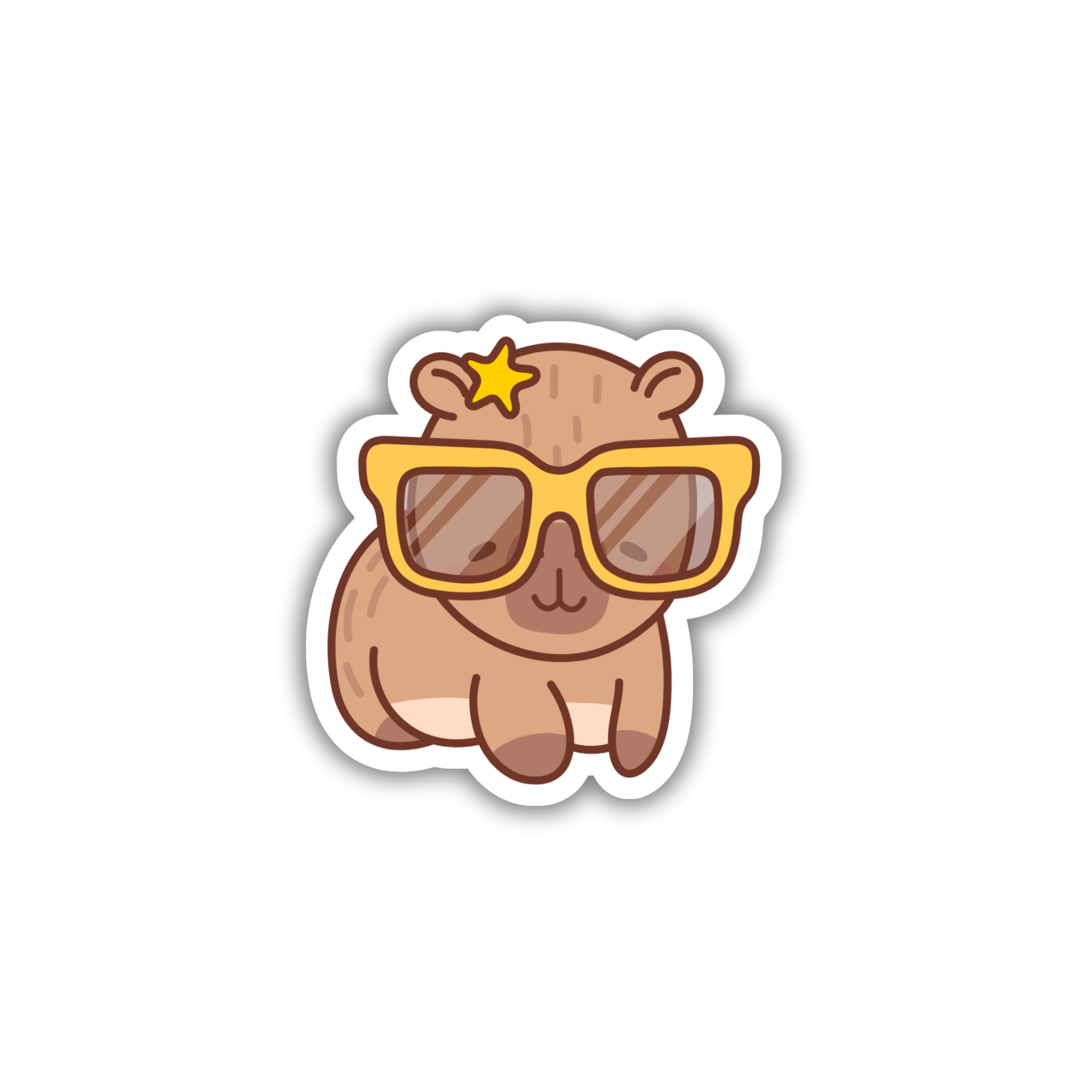 Capybara Cool Shades Sticker