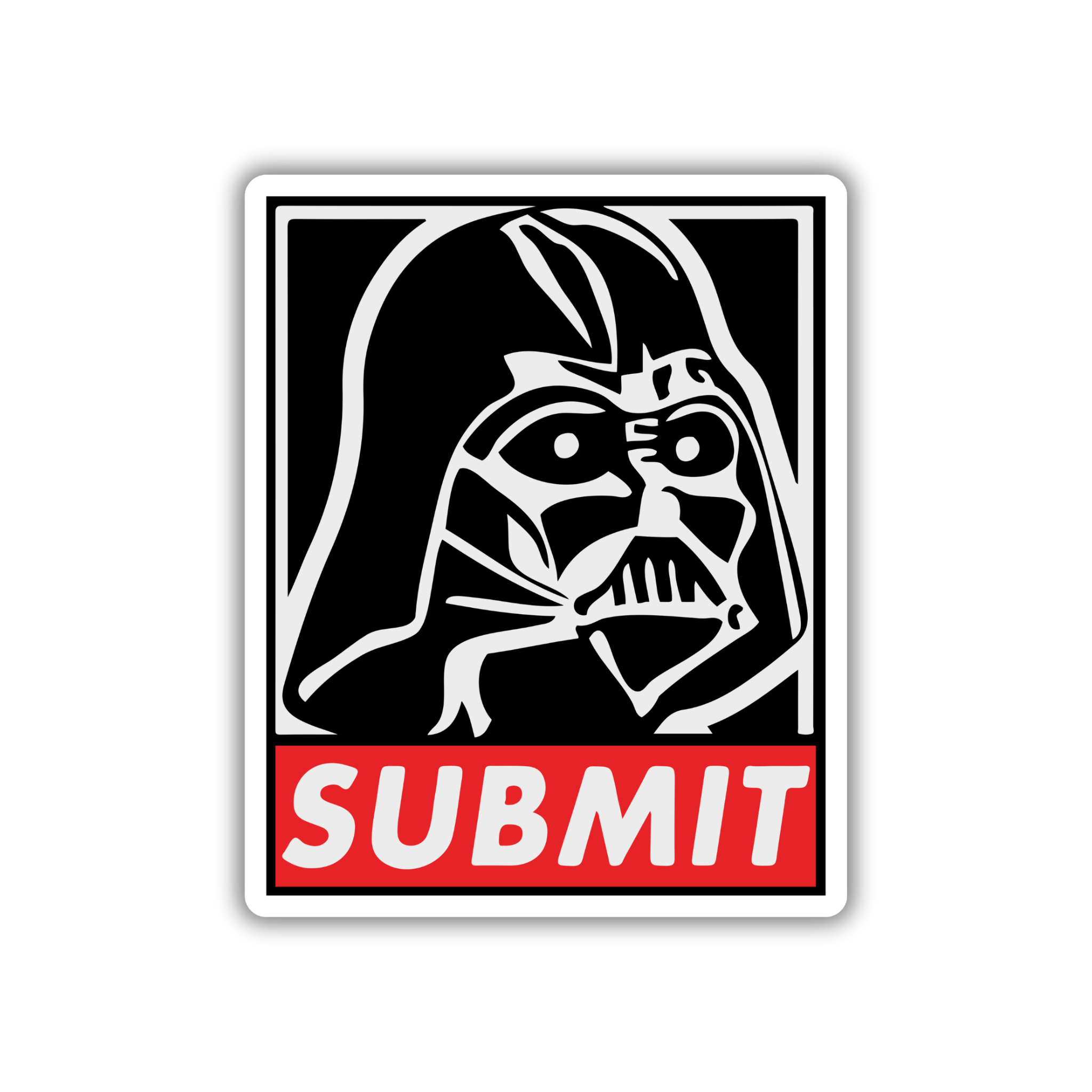 Darth Vader Submit Poster Sticker