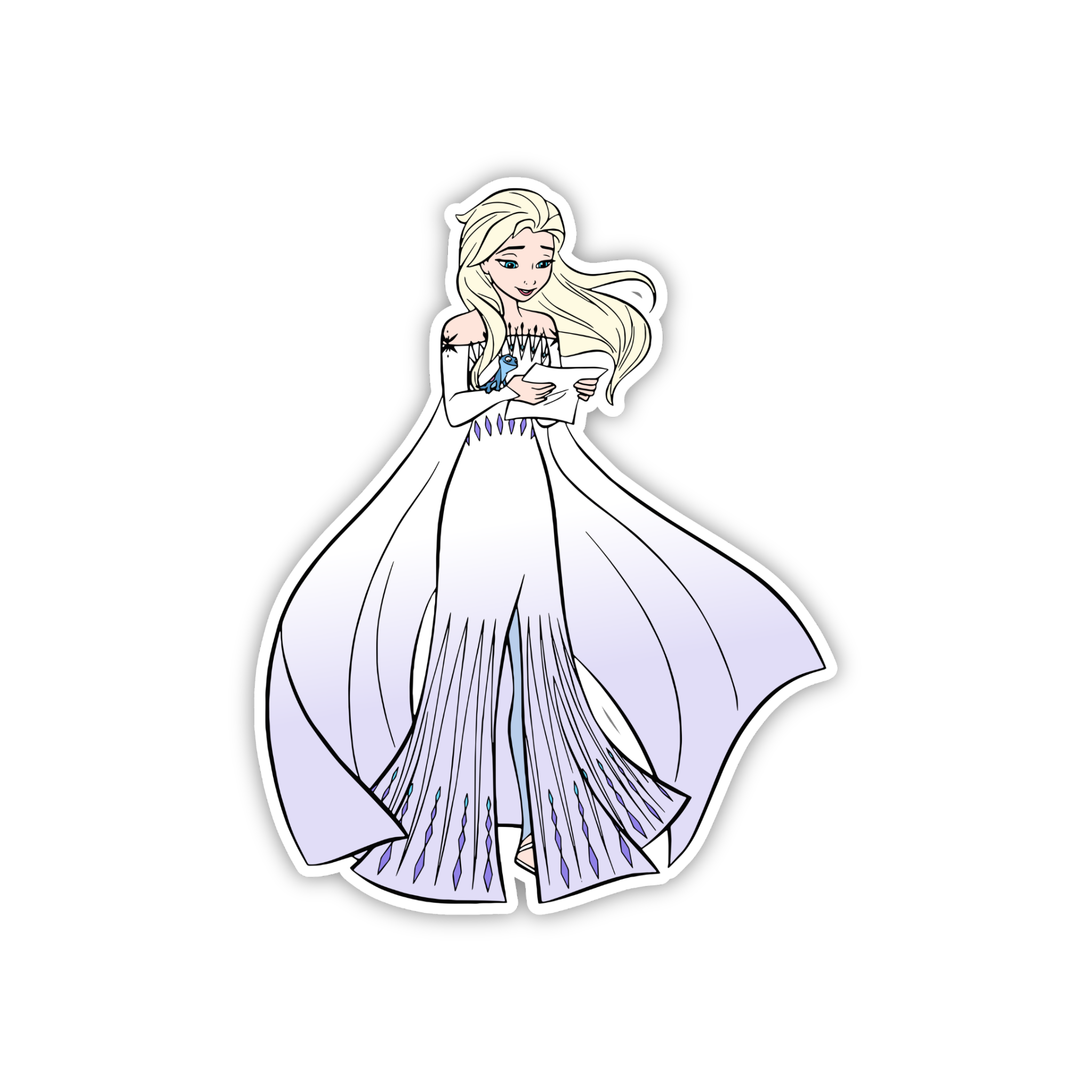 Elsa Ice Queen Gown Sticker