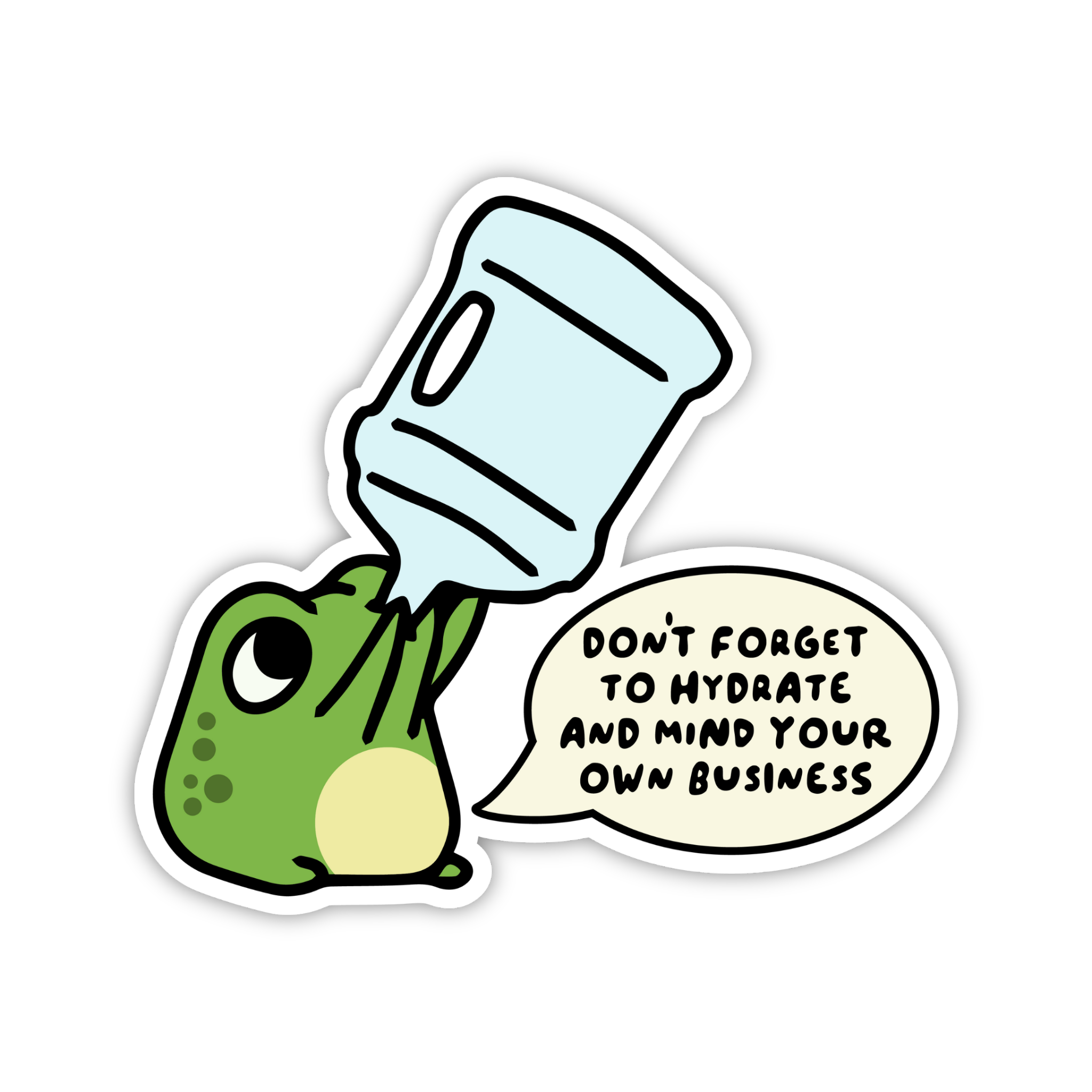 Don't Forget To Hydrate Self Care Frog Sticker