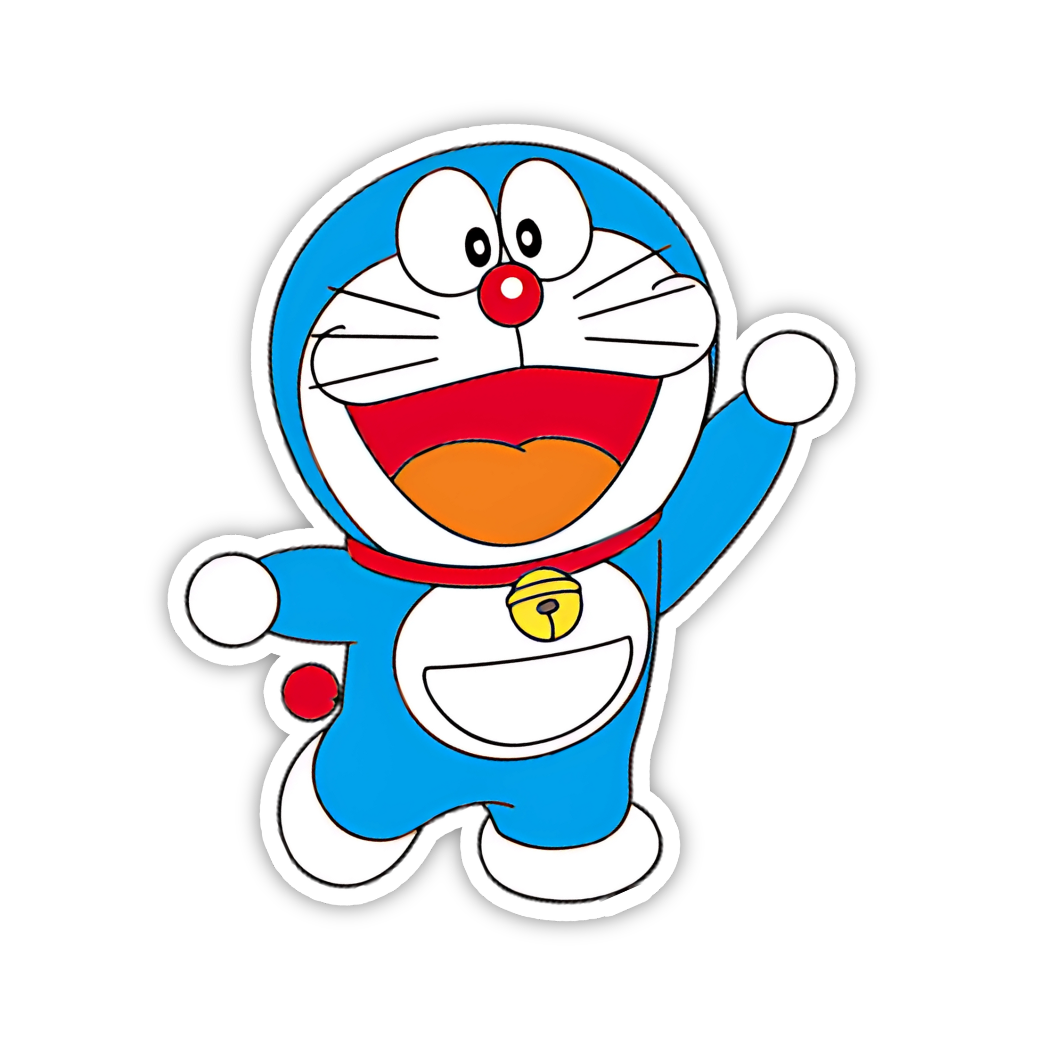 Doraemon Wave Hello Sticker