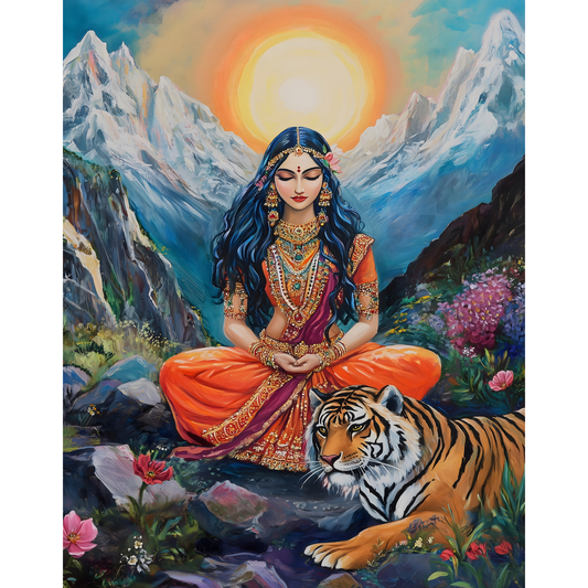 Durga Mata Poster – Hindu Goddess Wall Art | Divine Shakti Spiritual Print – Durga mata 5