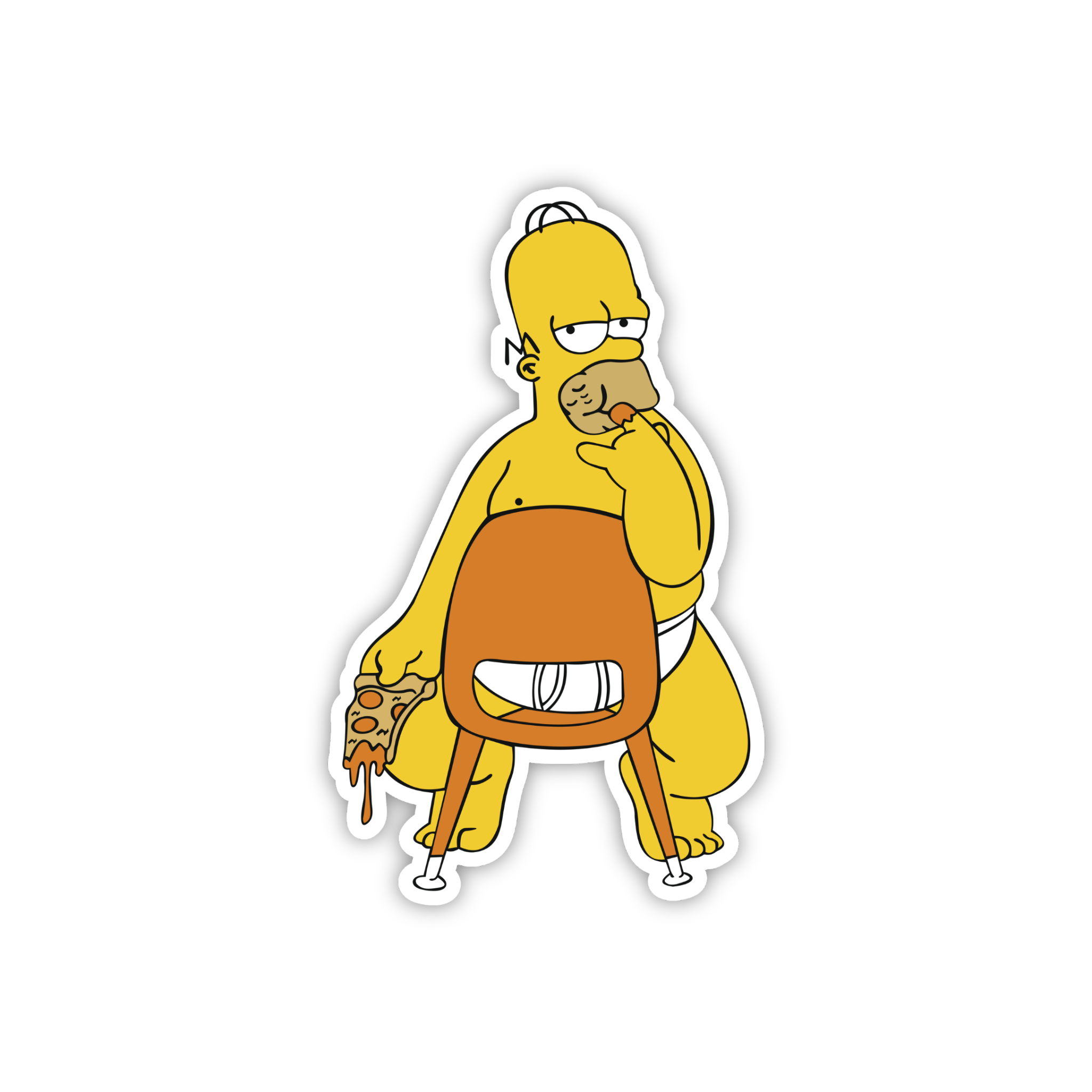 Animated Yellow Family Pose 16 Cartoon Sticker