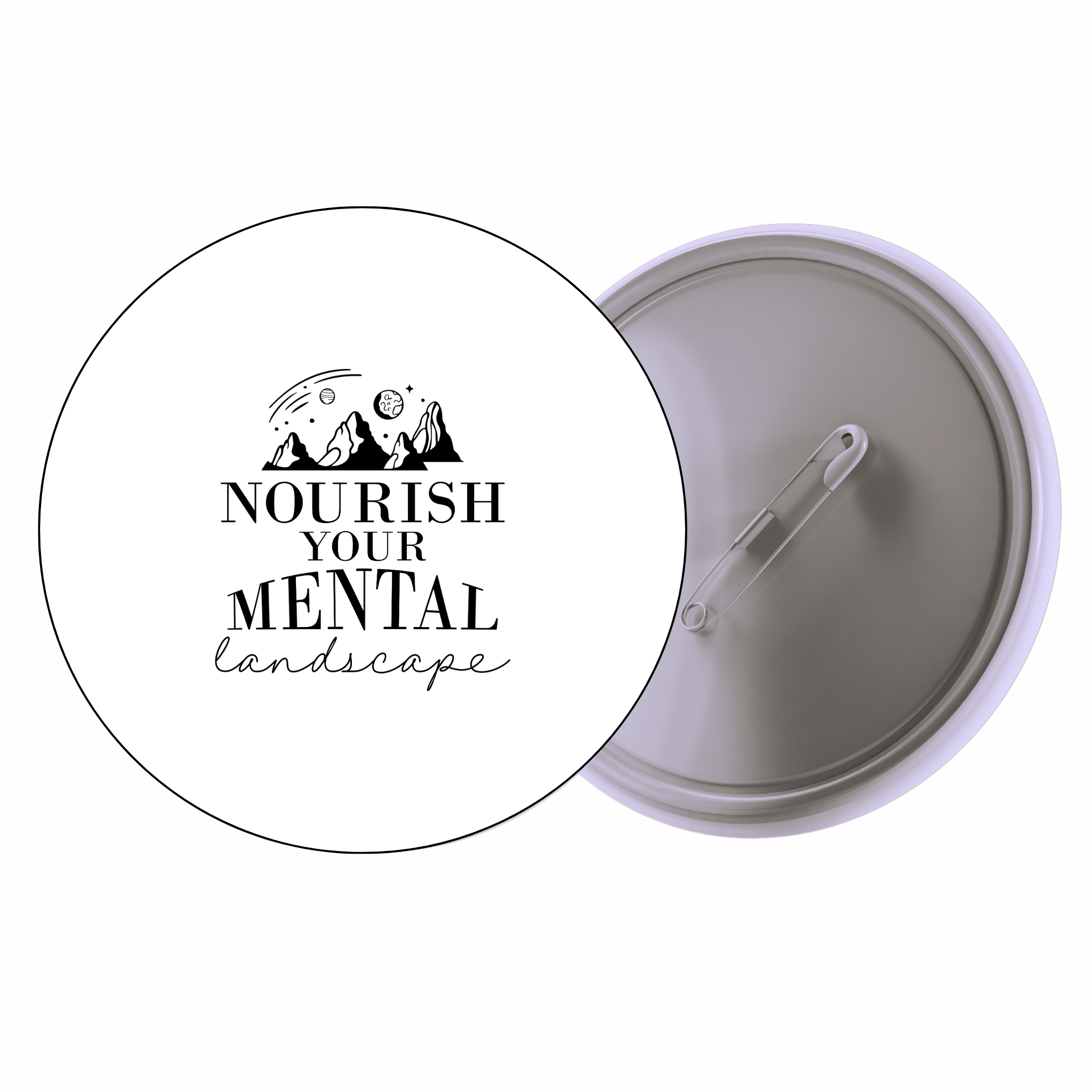 Classic Motivational Quote Pin Badge Design 170 | Minimal Typography Button Badge (2 Sizes)