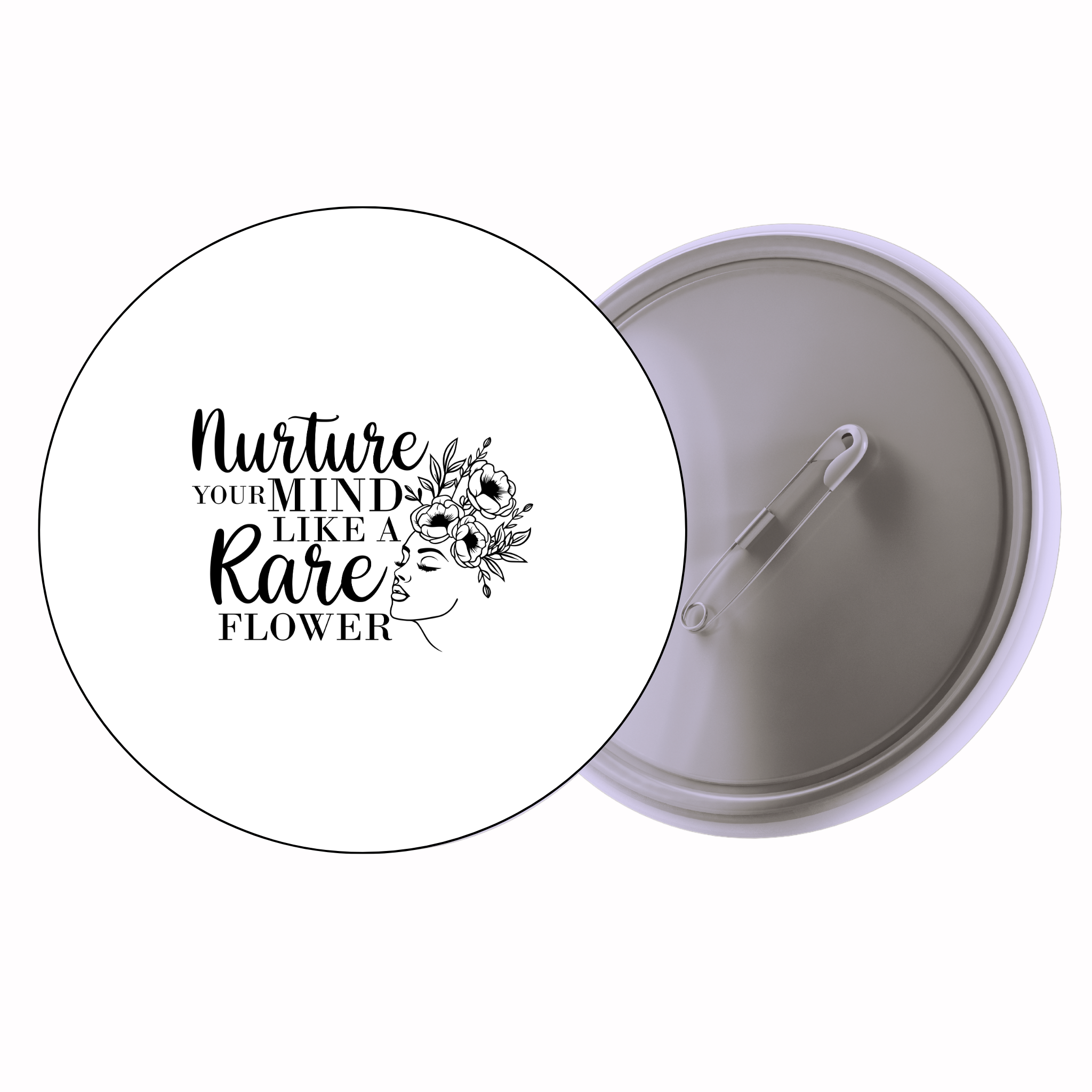 Classic Motivational Quote Pin Badge Design 172 | Minimal Typography Button Badge (2 Sizes)