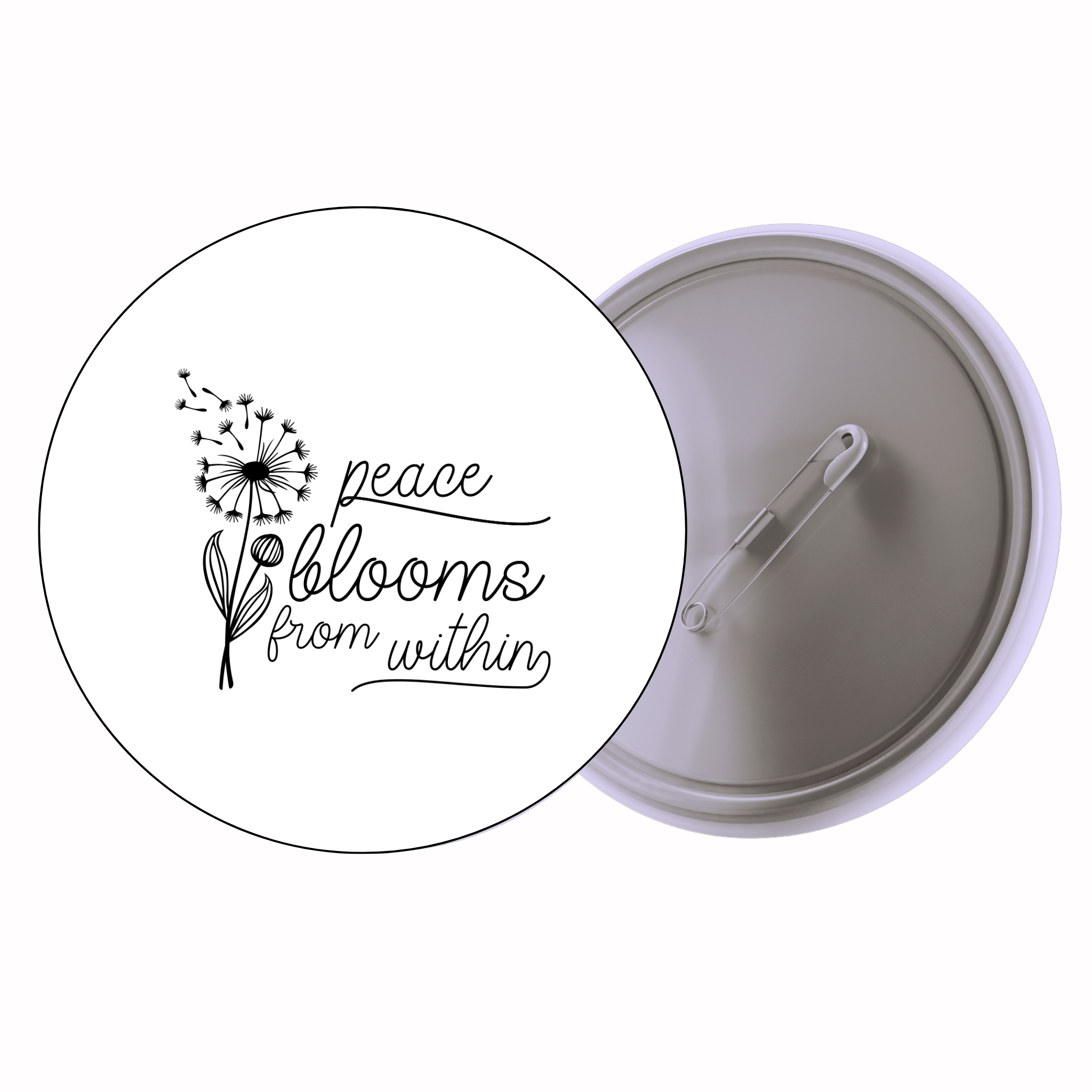 Classic Motivational Quote Pin Badge Design 174 | Minimal Typography Button Badge (2 Sizes)