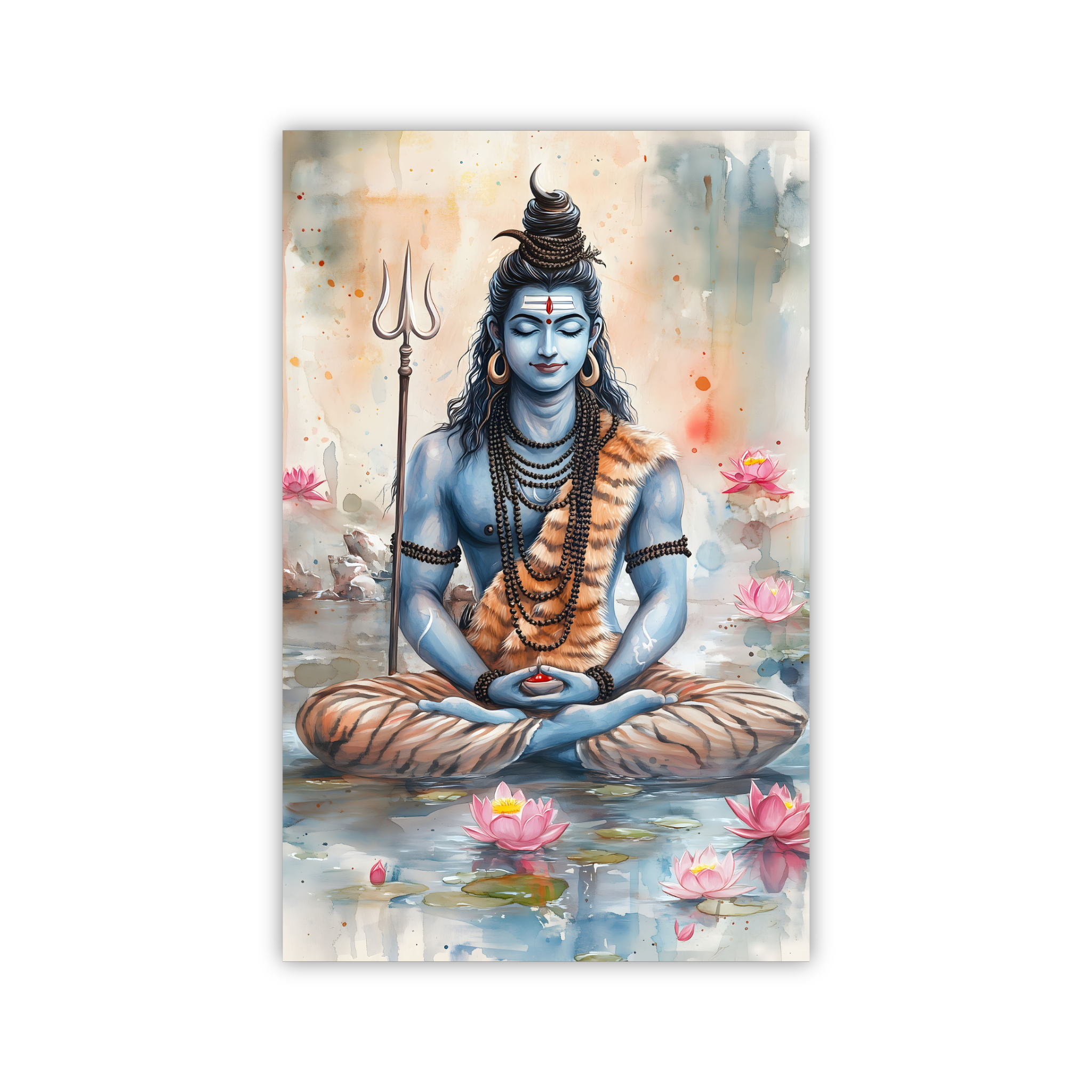 Shiva Lotus Meditation Fridge Magnet – Inner Peace Spiritual Decor