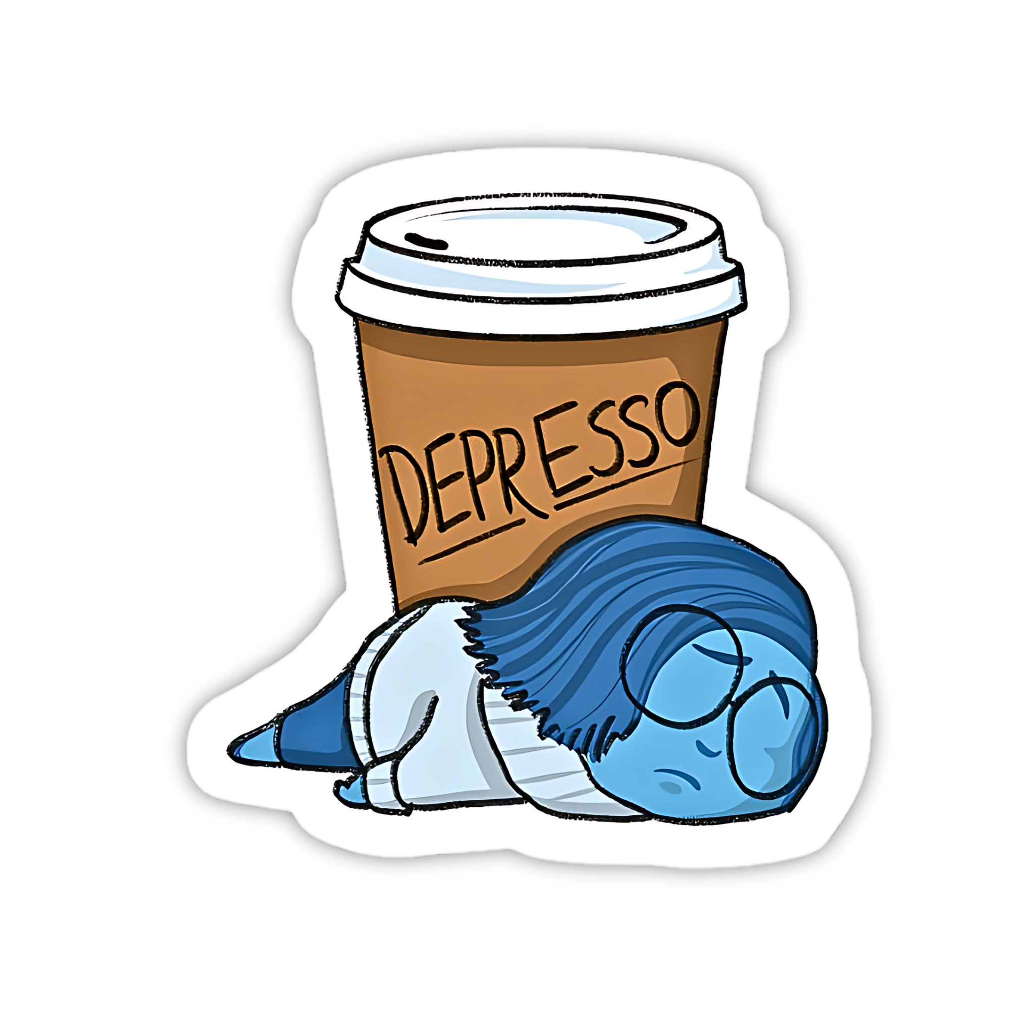 Depresso Coffee Mood Sticker