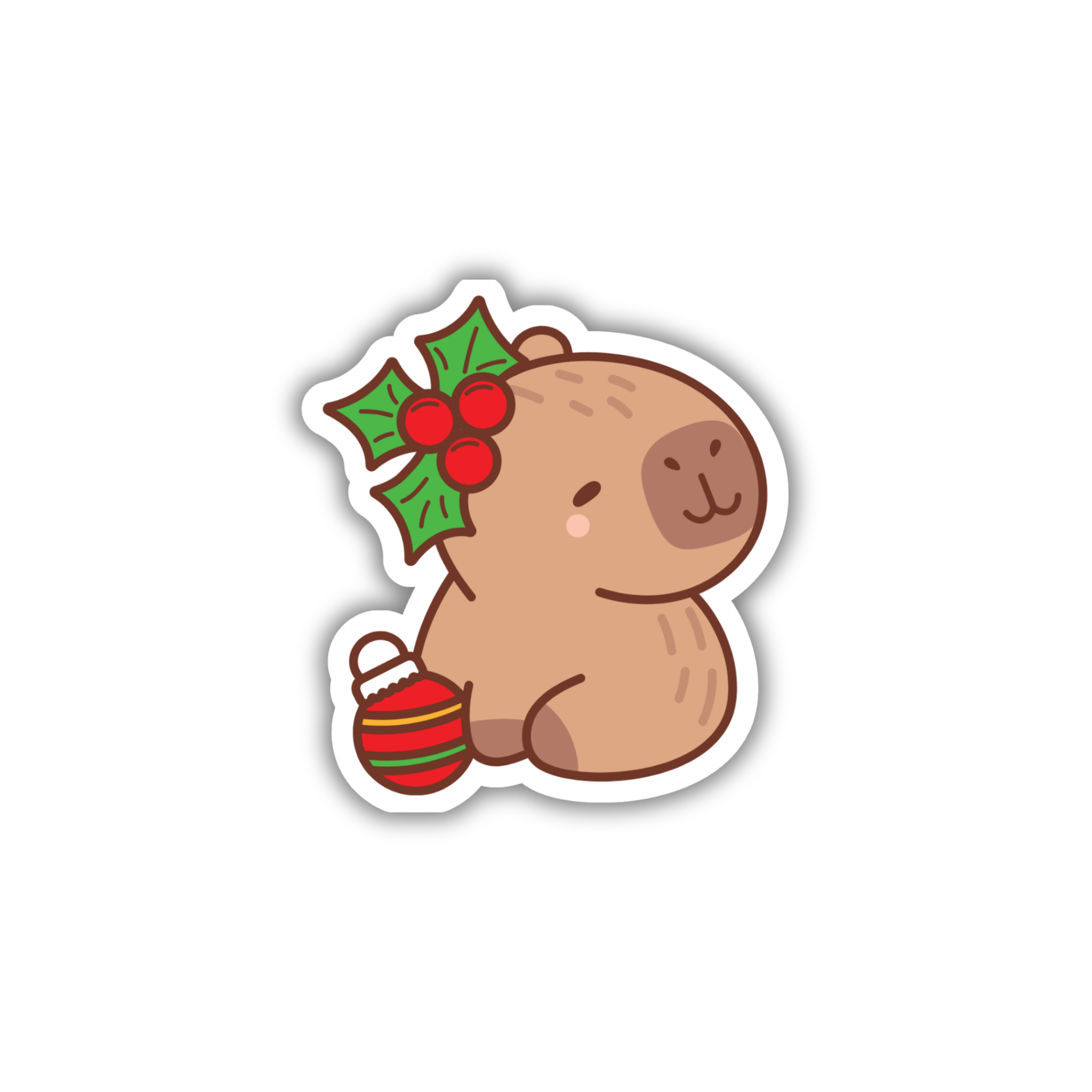 Capybara Christmas Cozy Sticker