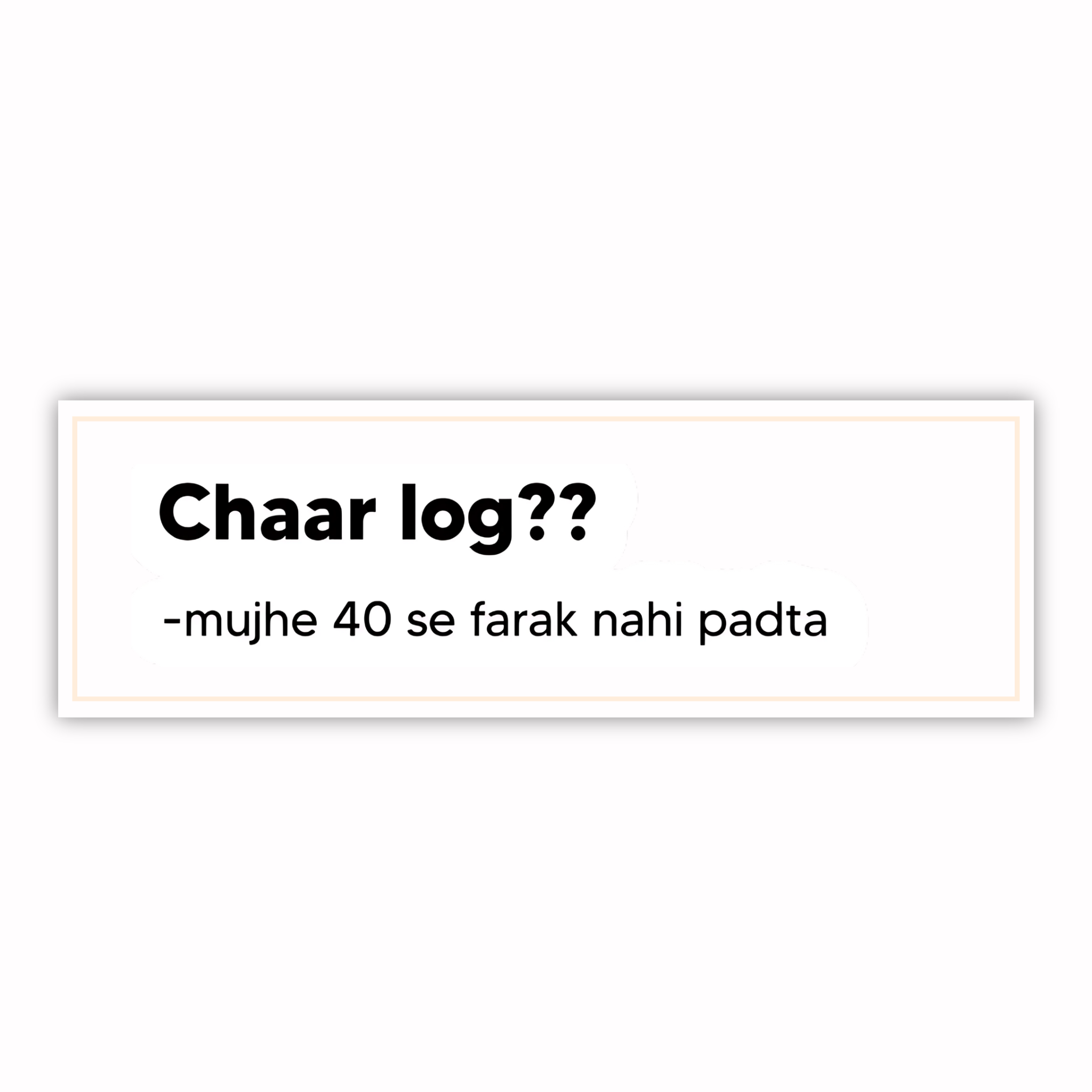 Shinchan Chaar Log Quote Sticker