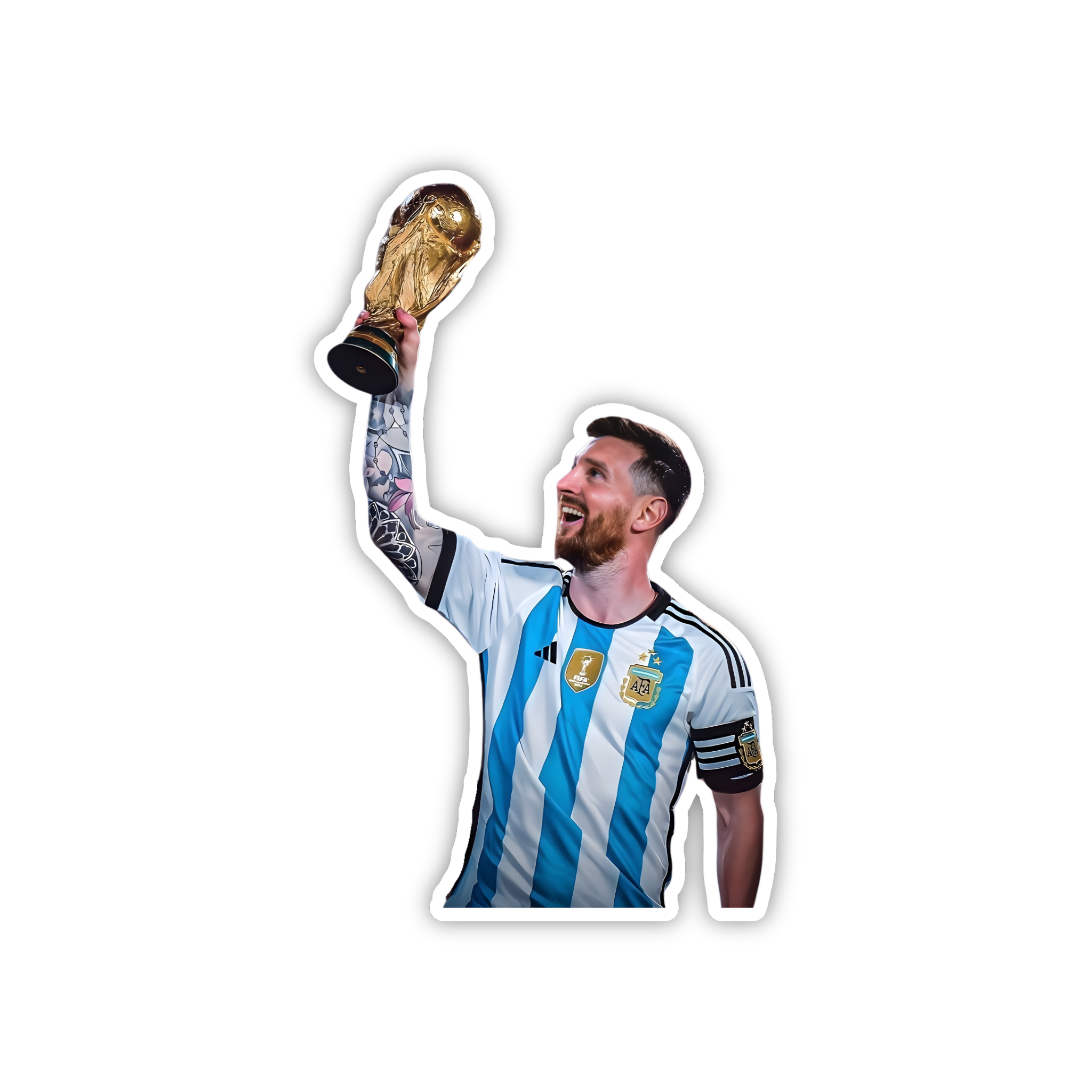 Messi World Cup Raise Sticker
