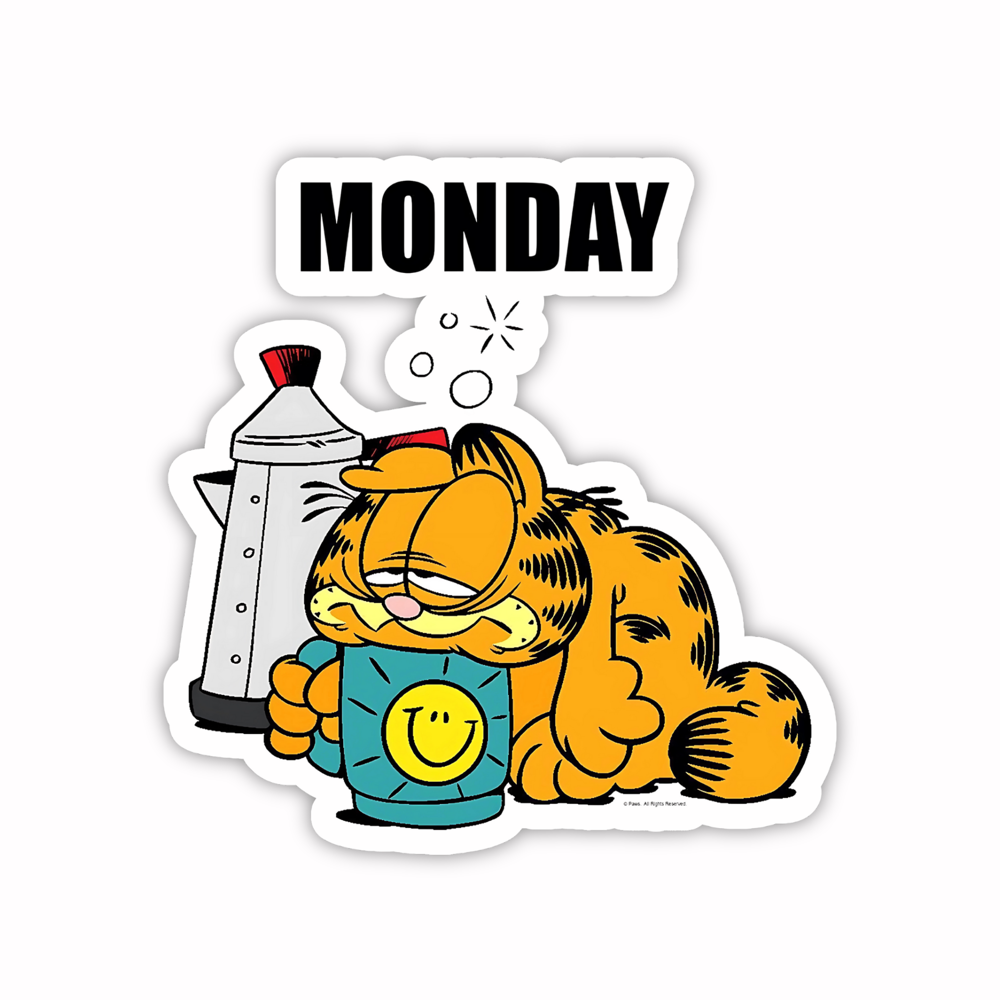 Garfield Monday Mood Sticker