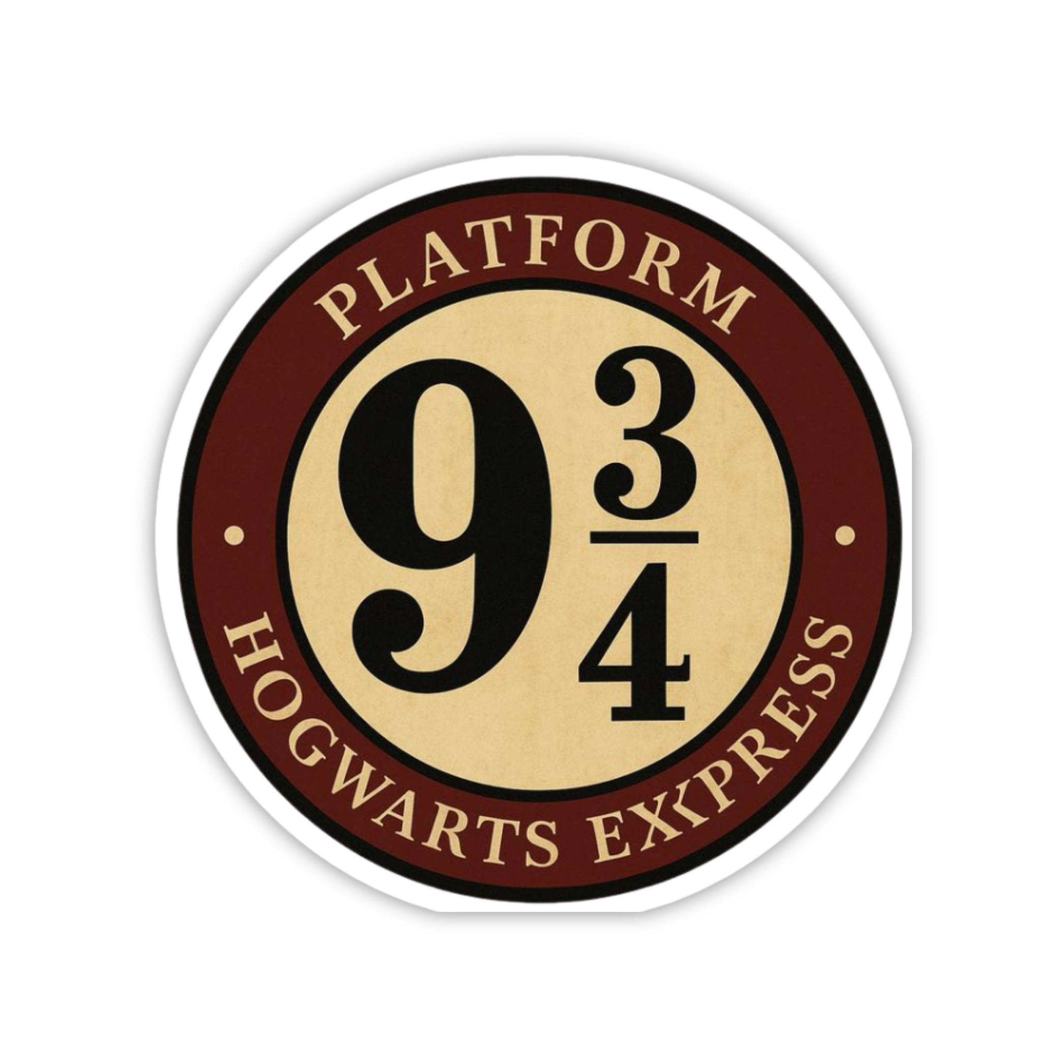 Platform 9¾ Round Badge Sticker