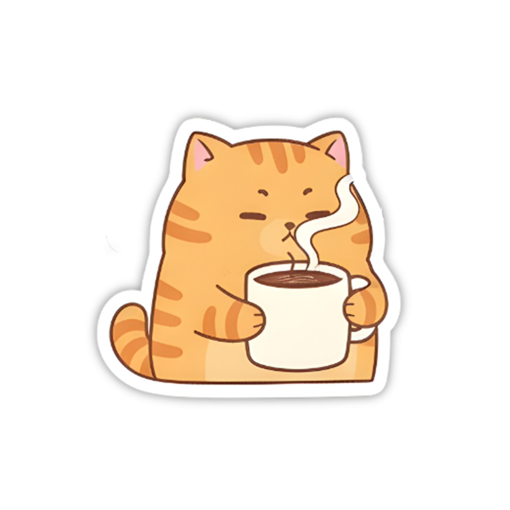 Tea Time Cat Cozy Sticker