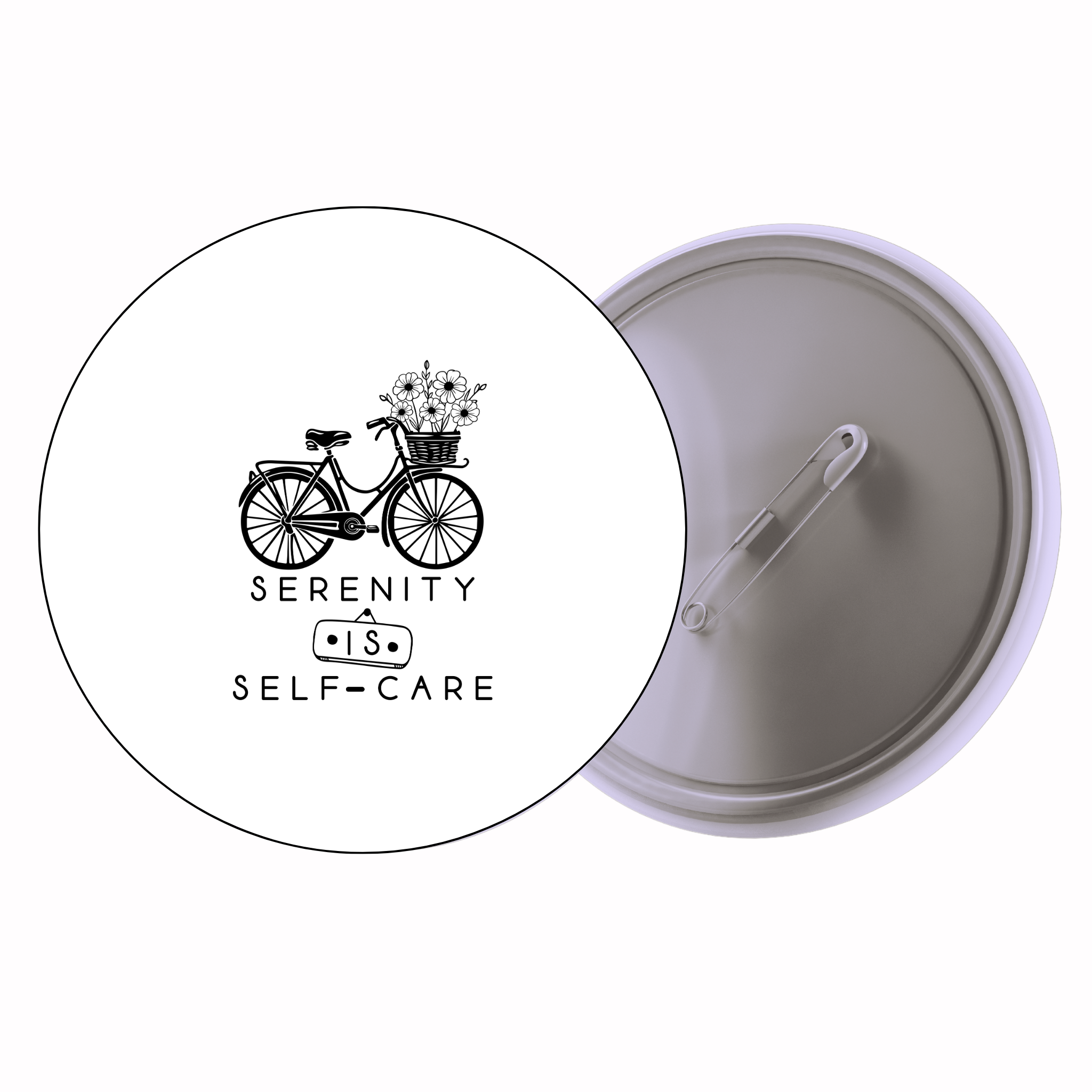 Classic Motivational Quote Pin Badge Design 180 | Minimal Typography Button Badge (2 Sizes)