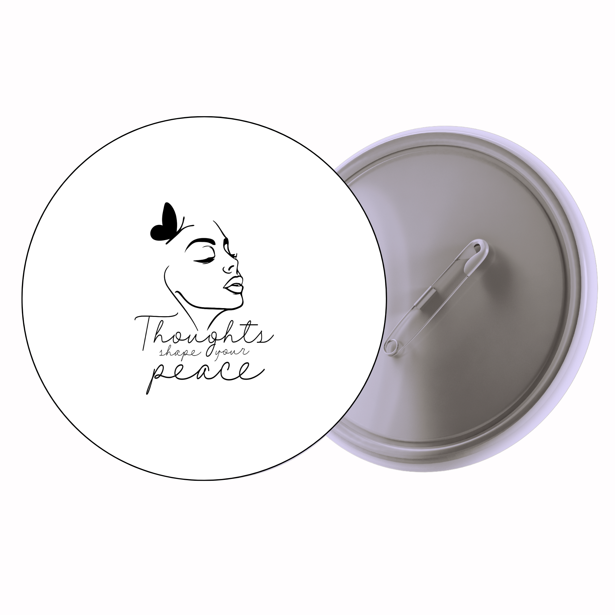 Classic Motivational Quote Pin Badge Design 186 | Minimal Typography Button Badge (2 Sizes)