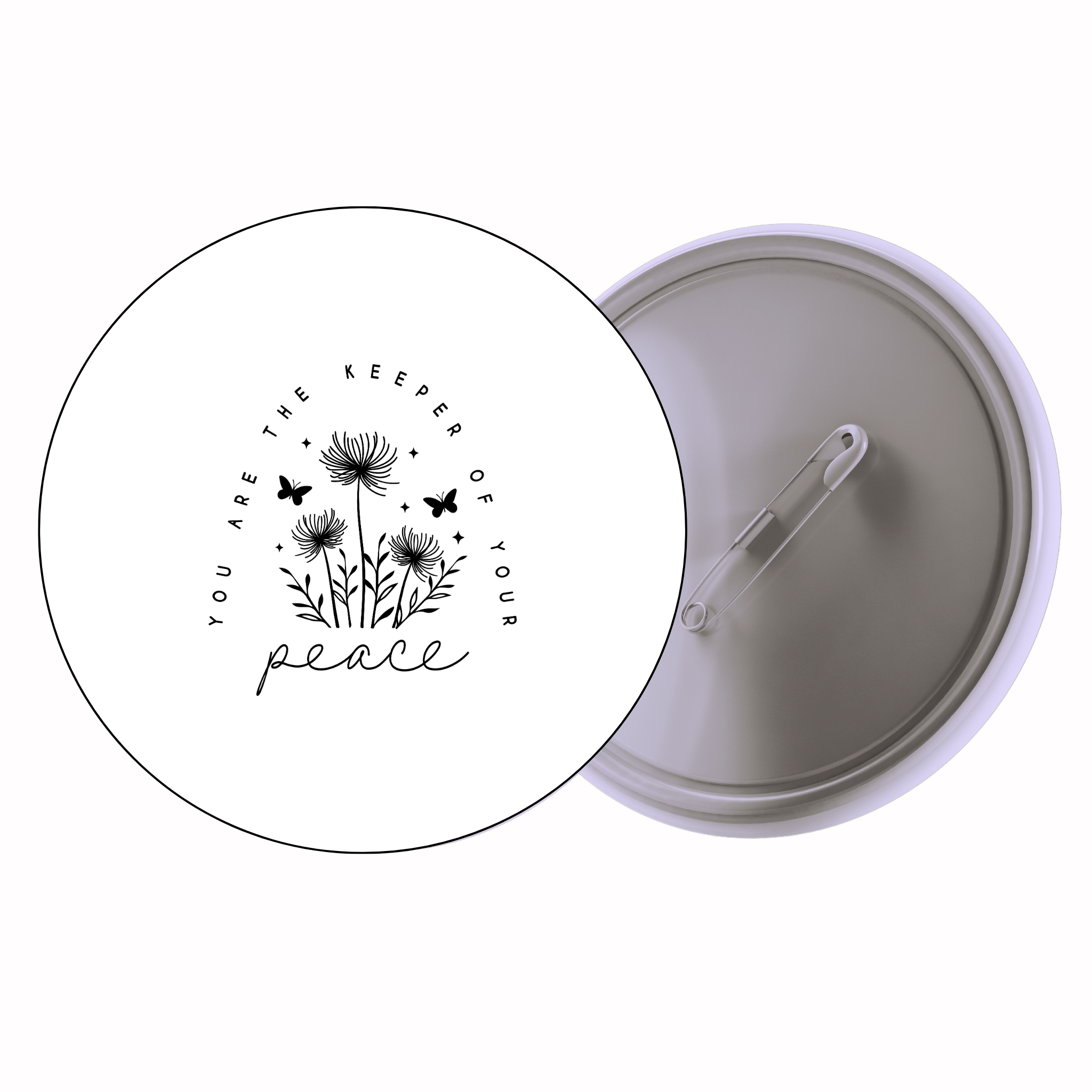 Classic Motivational Quote Pin Badge Design 188 | Minimal Typography Button Badge (2 Sizes)