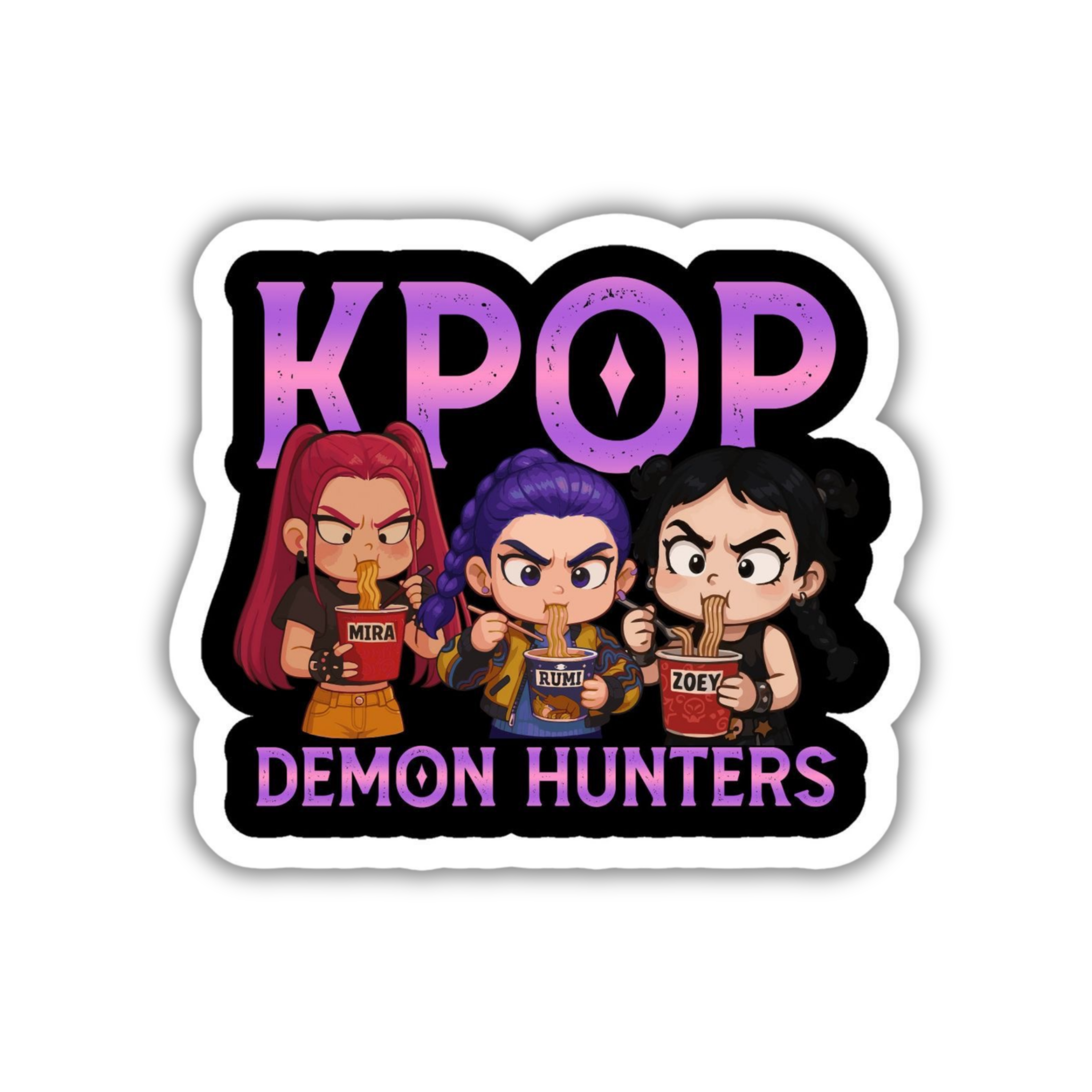 K-Pop Demon Hunters Badge Vinyl Sticker | K-Pop Aesthetic Fandom Laptop Decal | Snap Magicians